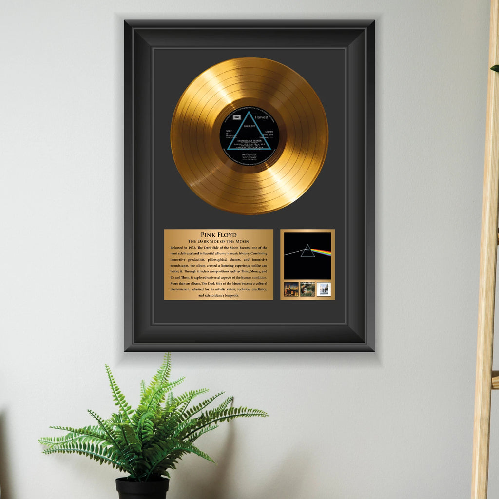 Pink Floyd The Dark Side of the Moon Gold Record Framed Wall Art