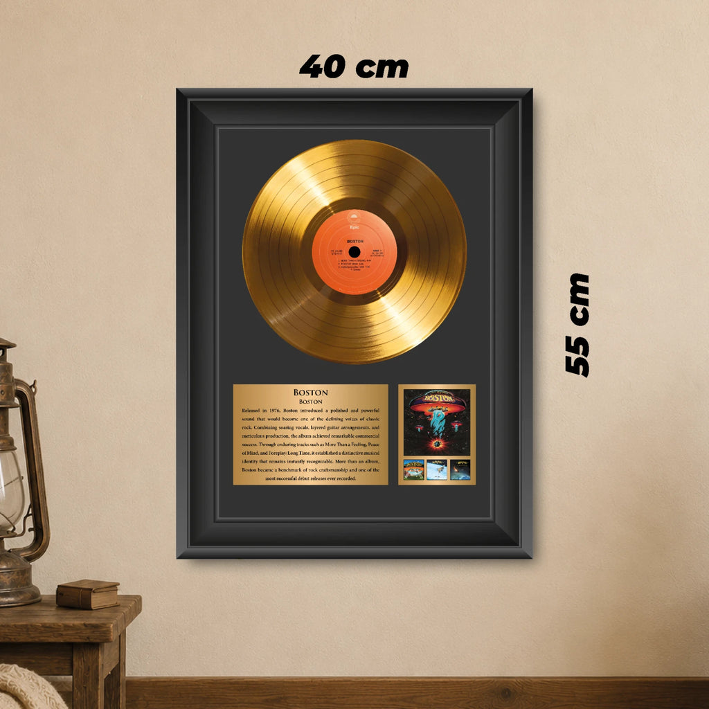 Boston Gold Record Framed Wall Art Classic Rock Music Memorabilia