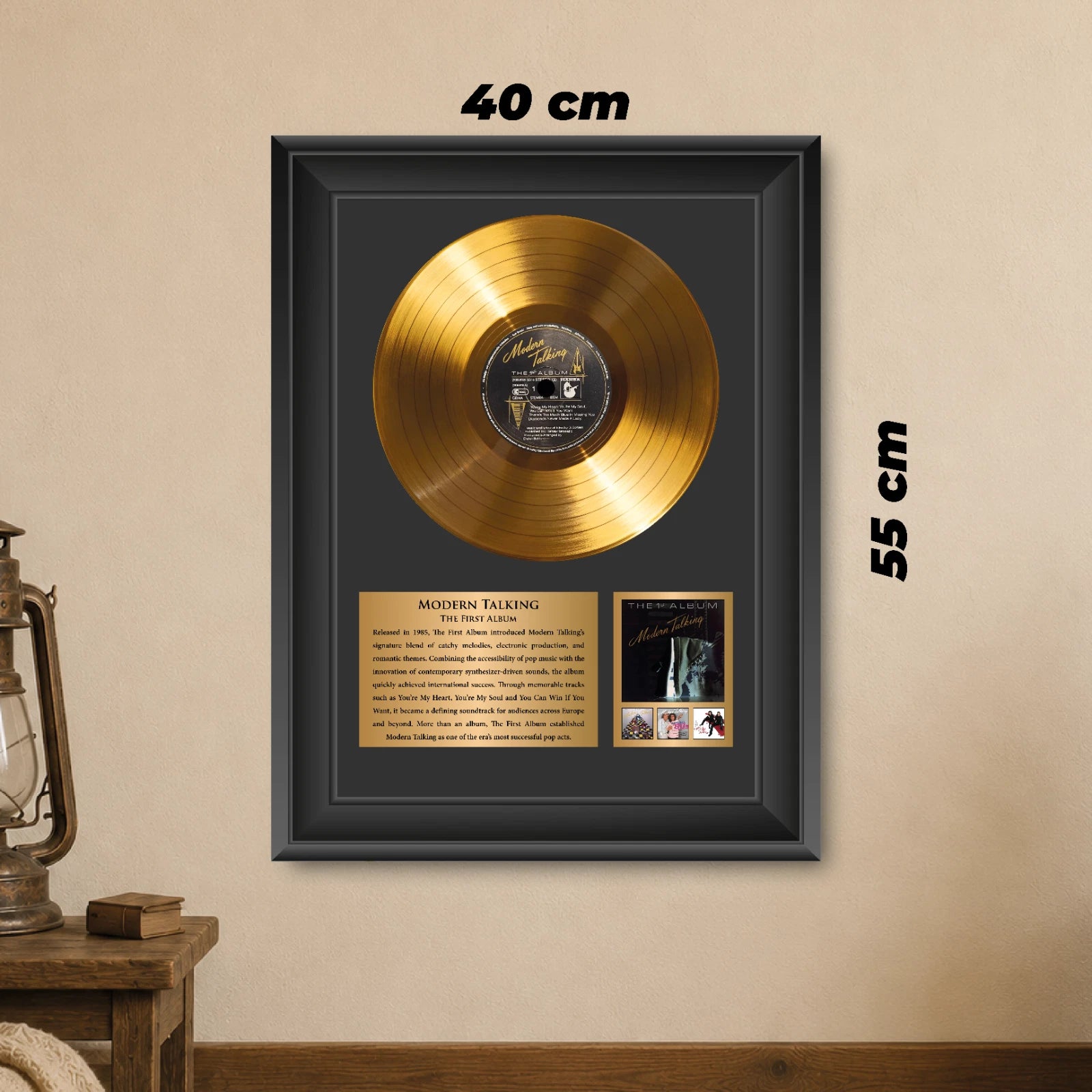 Modern Talking The First Album Gold Record Framed Wall Art Decor