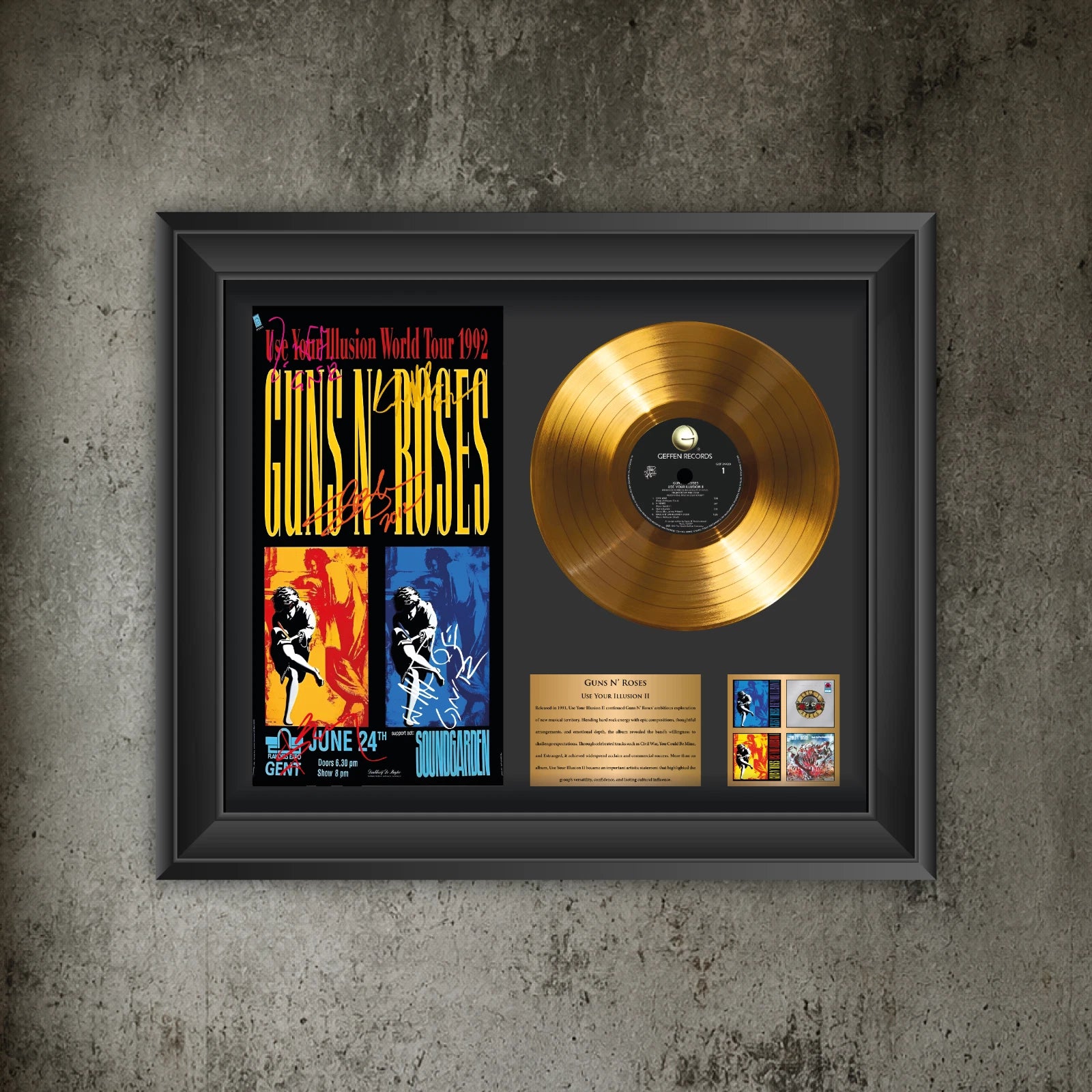 Personalized Guns N' Roses Use Your Illusion I Gold Record Framed Art