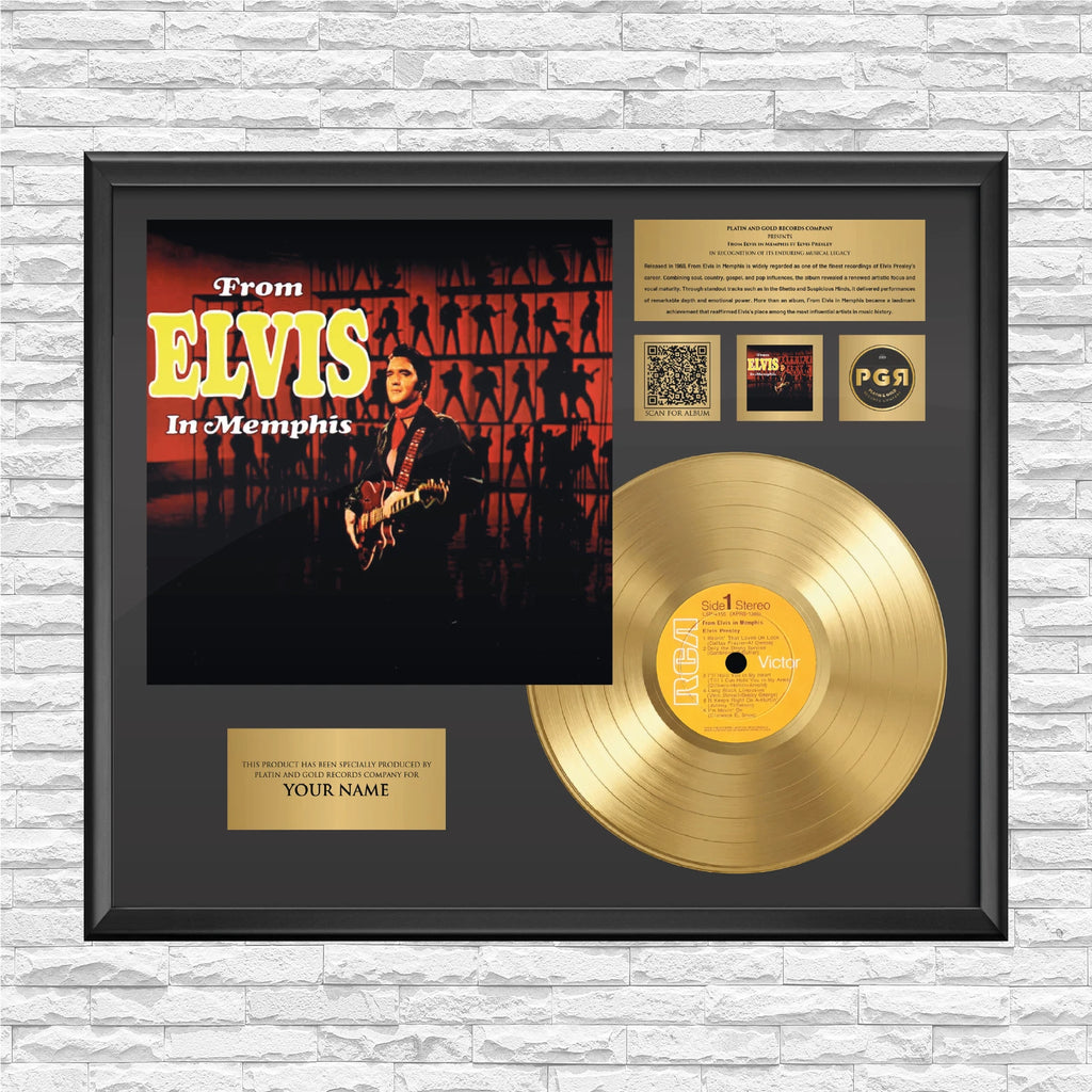 Personalized Elvis Presley From Elvis in Memphis Gold Record Wall Art