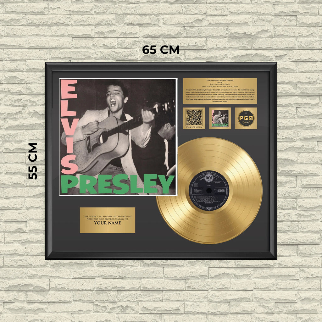 Personalized Elvis Presley Gold Record Framed Wall Art Music Memorabilia