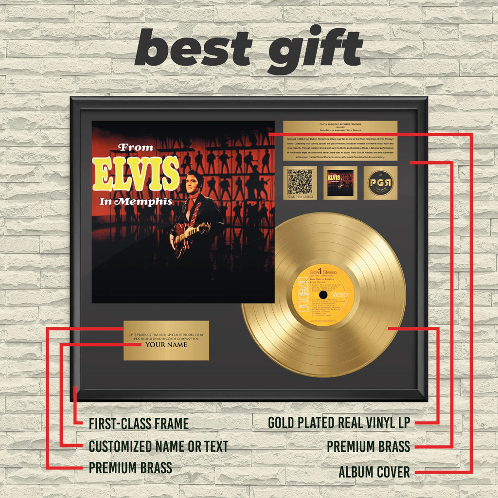 Personalized Elvis Presley From Elvis in Memphis Gold Record Wall Art