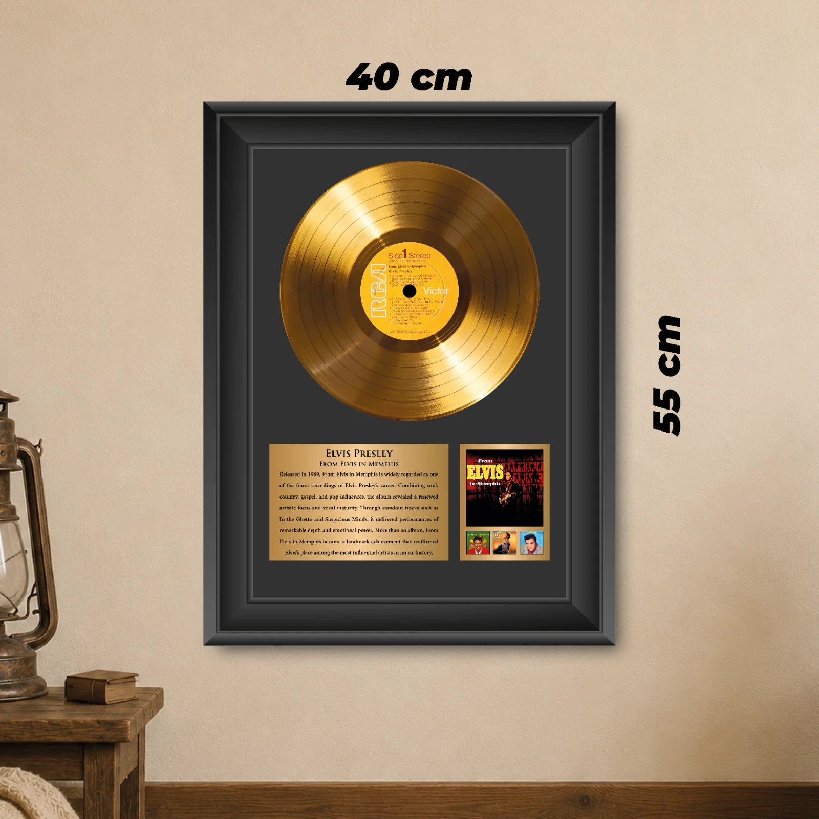 Elvis Presley From Elvis in Memphis Gold Record Framed Wall Art