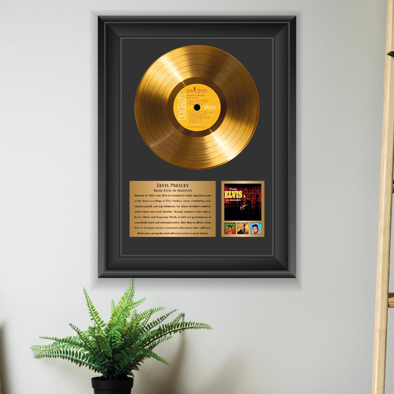 Elvis Presley From Elvis in Memphis Gold Record Framed Wall Art