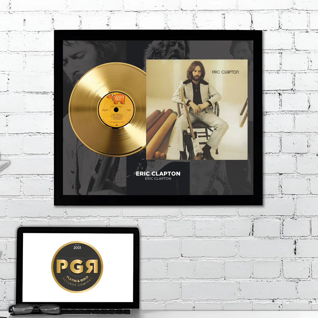 Eric Clapton Gold Record Framed Wall Art Classic Rock Memorabilia