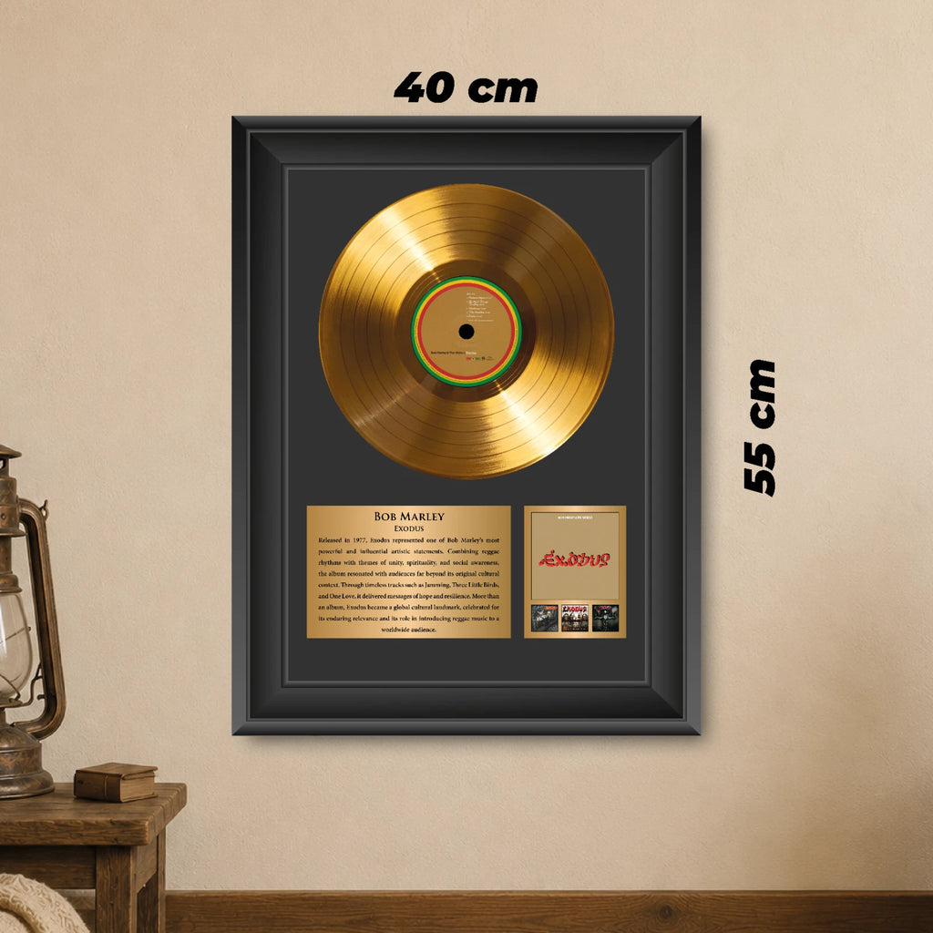 Bob Marley Exodus Gold Record Framed Wall Art Reggae Memorabilia