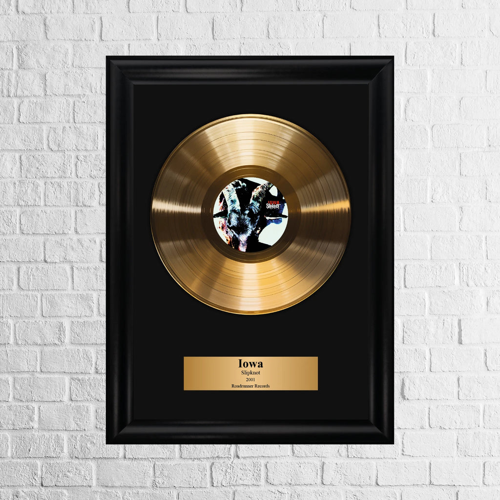 Slipknot Iowa Gold Record Framed Wall Art Heavy Metal Memorabilia