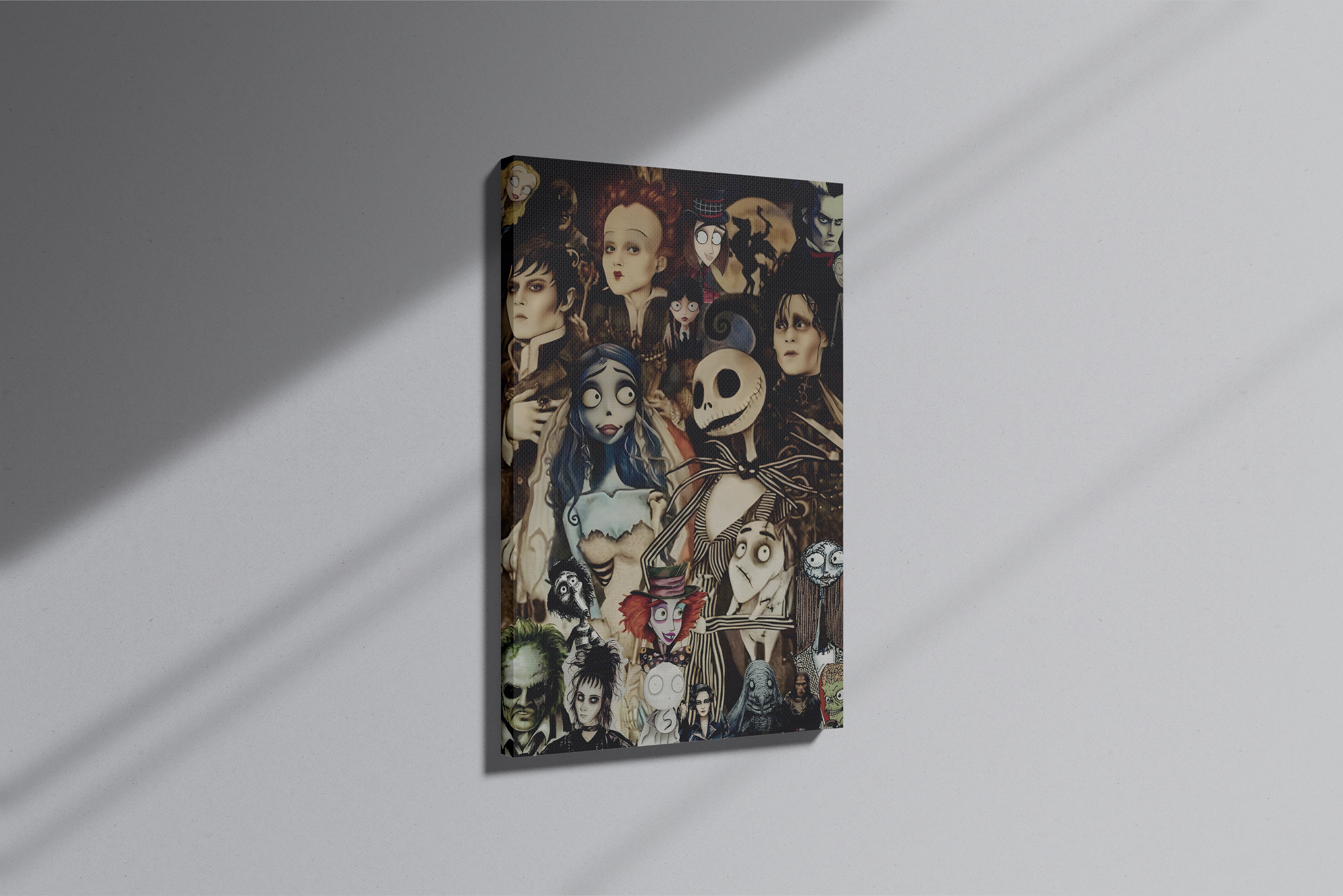 GeekCultcha Tim Burton Characters Premium Canvas Print