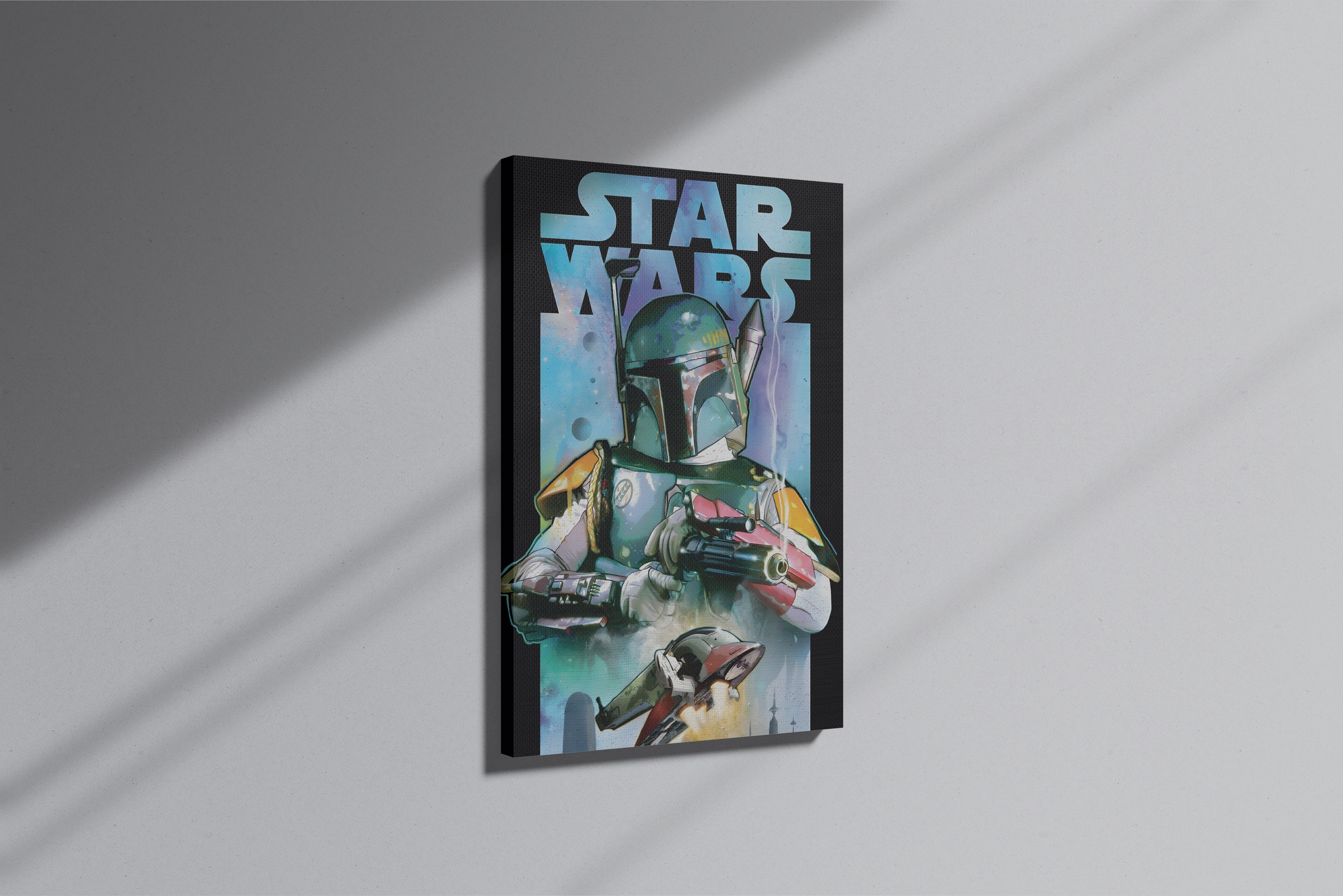 GeekCultcha Star Wars Boba Fett Premium Canvas Print
