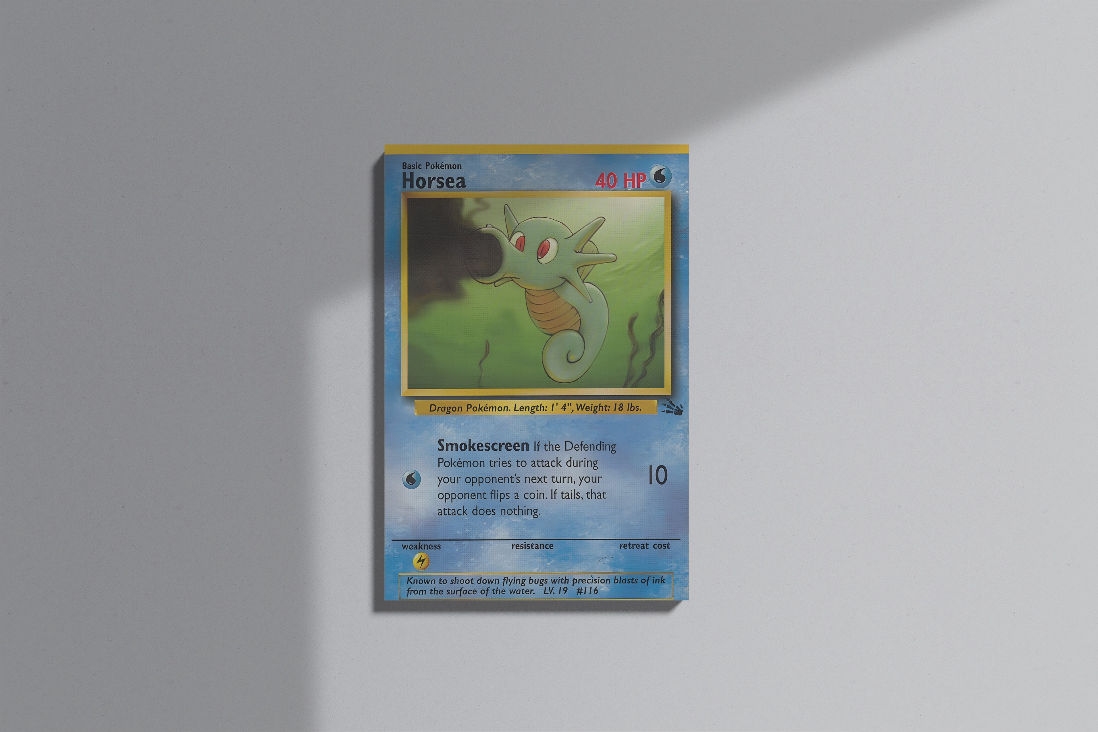 GeekCultcha Pokémon Horsea Premium Canvas Print