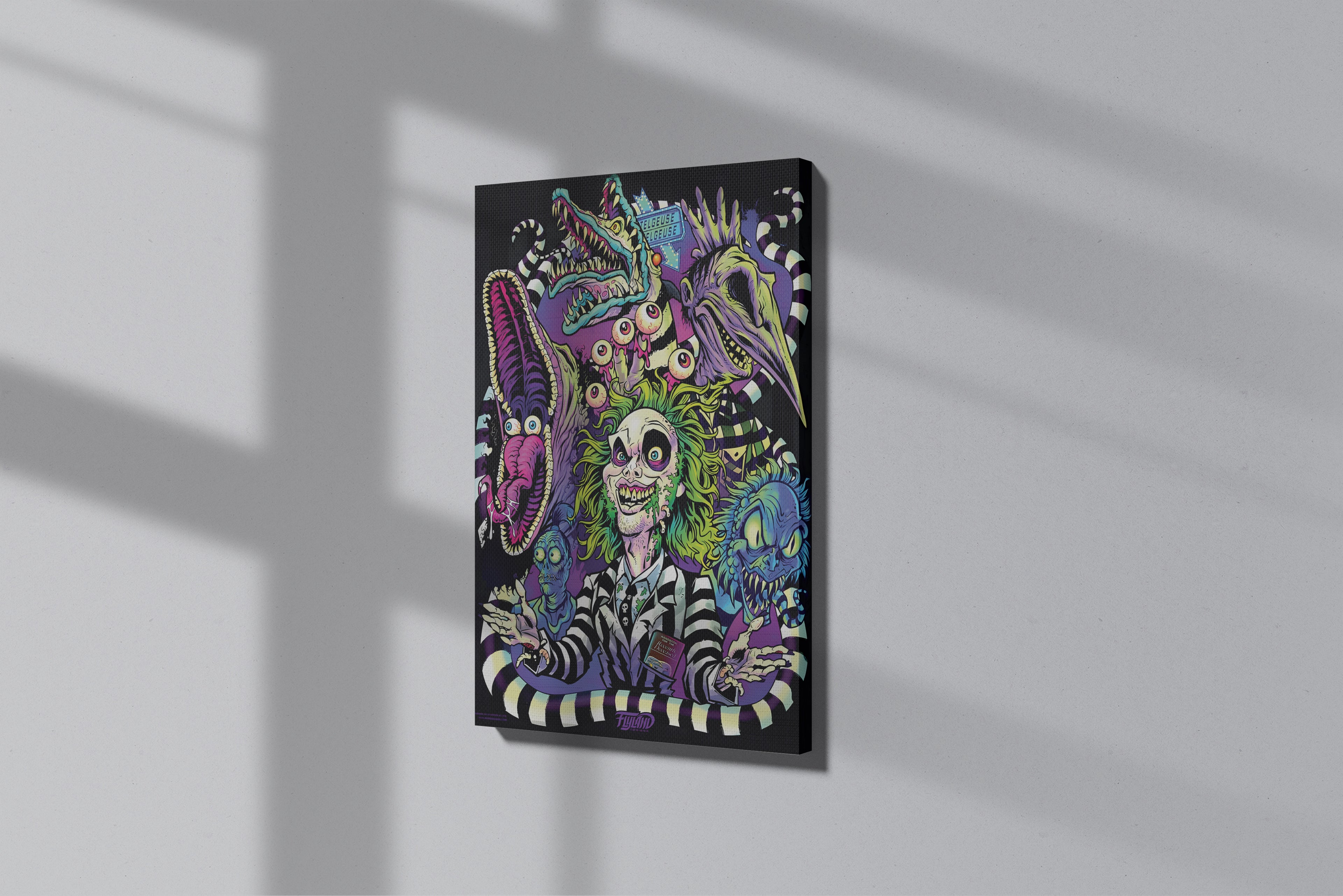 GeekCultcha Beetlejuice Monster Themed Premium Canvas Painting