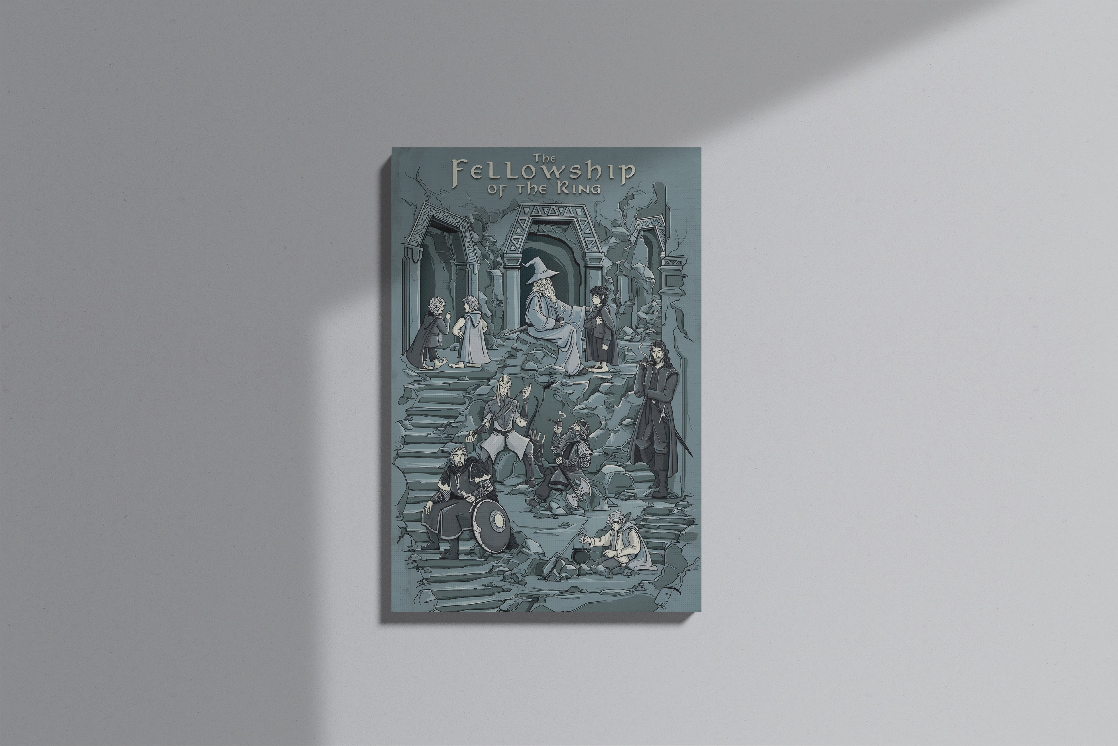 GeekCultcha The Lord of the Rings Fellowship of the Ring Premium Canvas Print