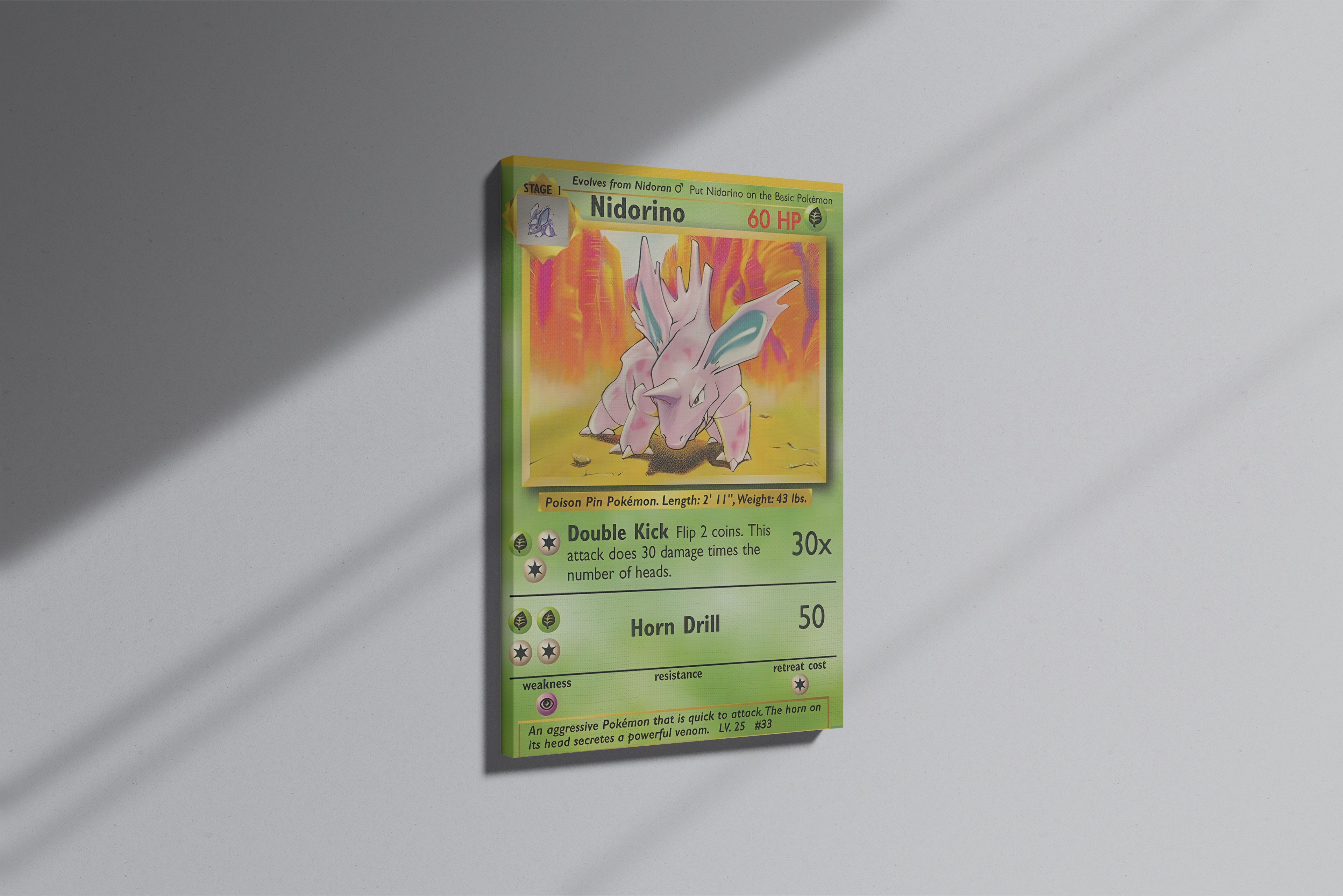 GeekCultcha Pokémon Nidorino Themed Premium Canvas Painting