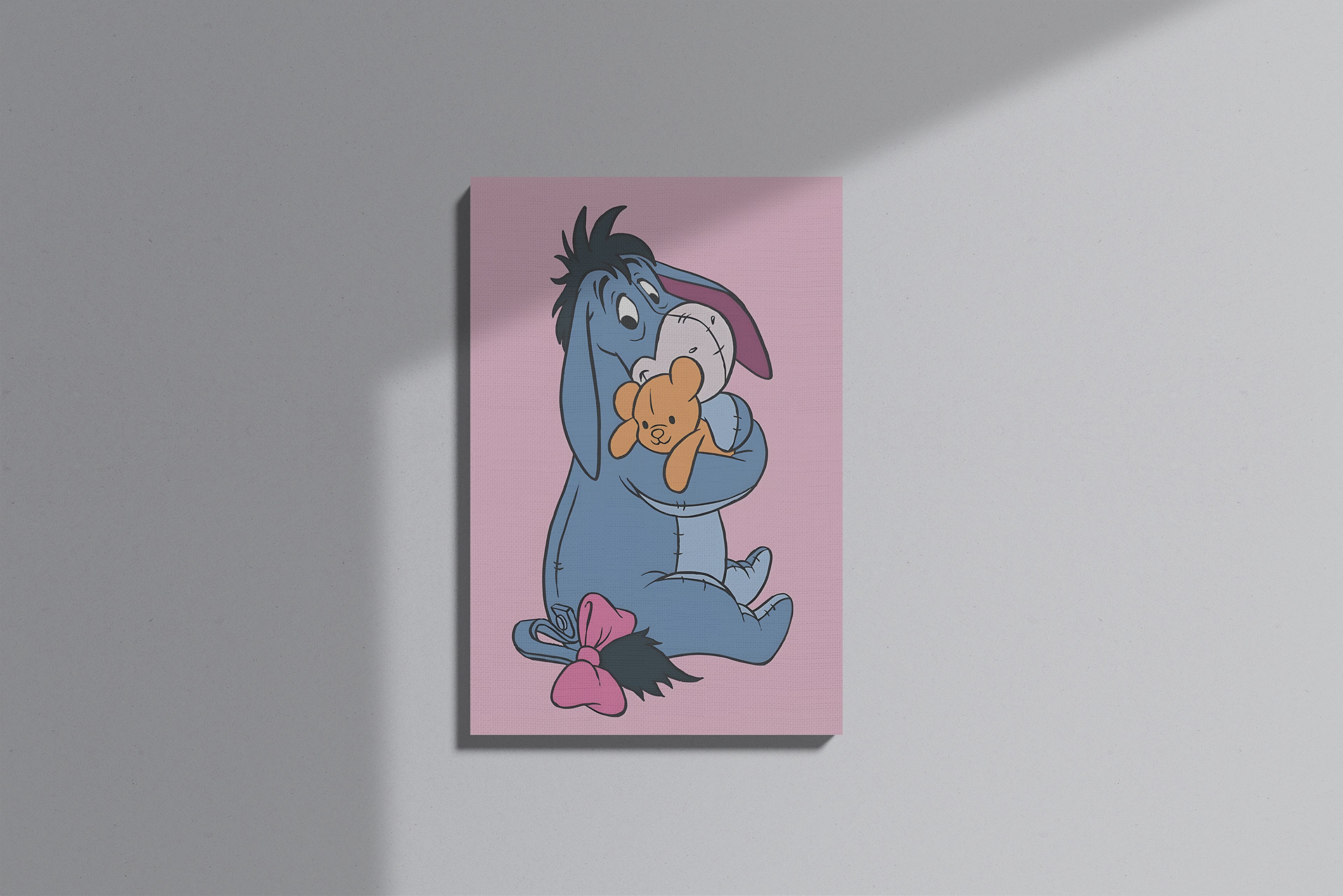 GeekCultcha Disney Eeyore Plush Bear Premium Canvas Painting