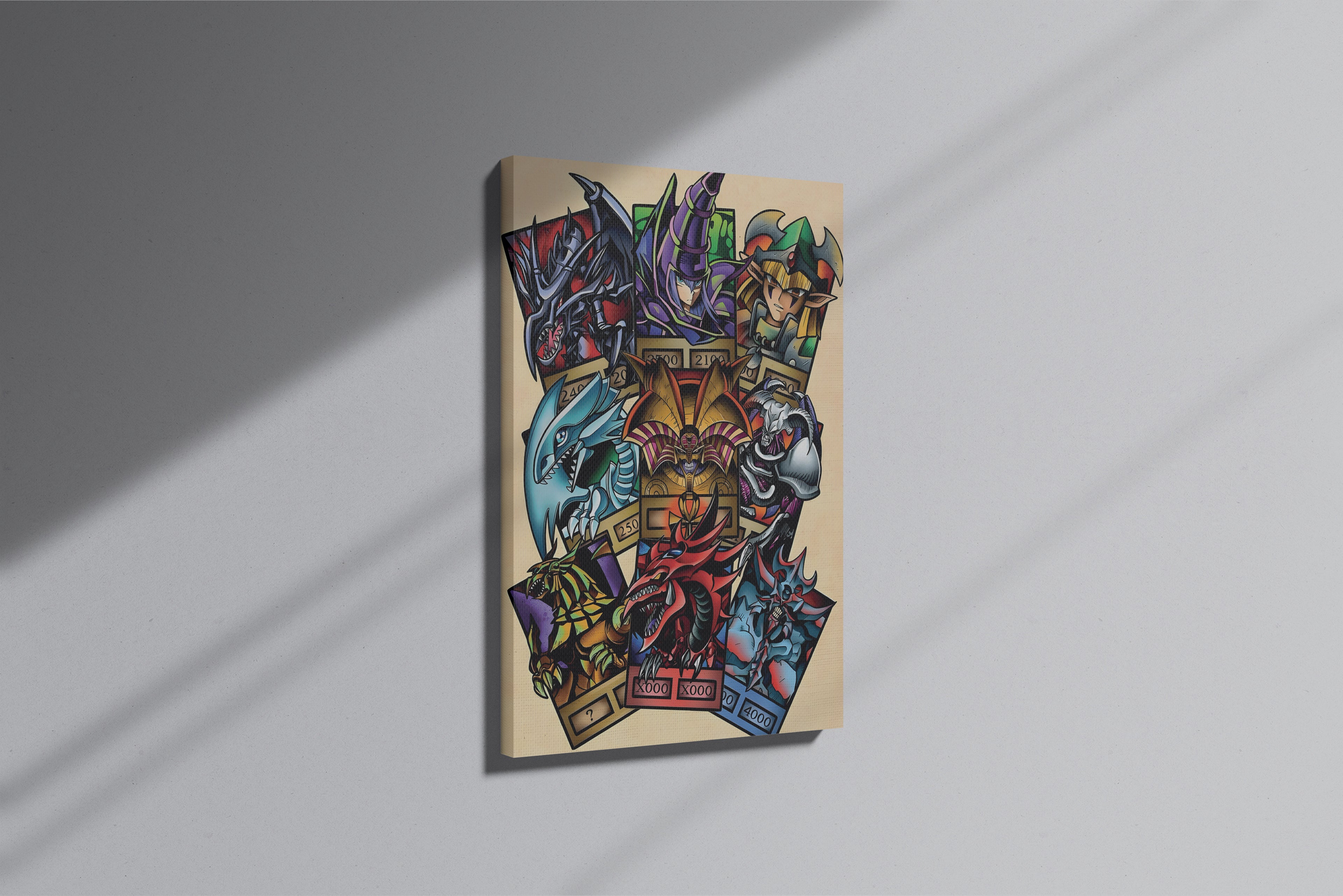 GeekCultcha Yu-Gi-Oh! Dragon and Wizard Characters Premium Canvas Painting