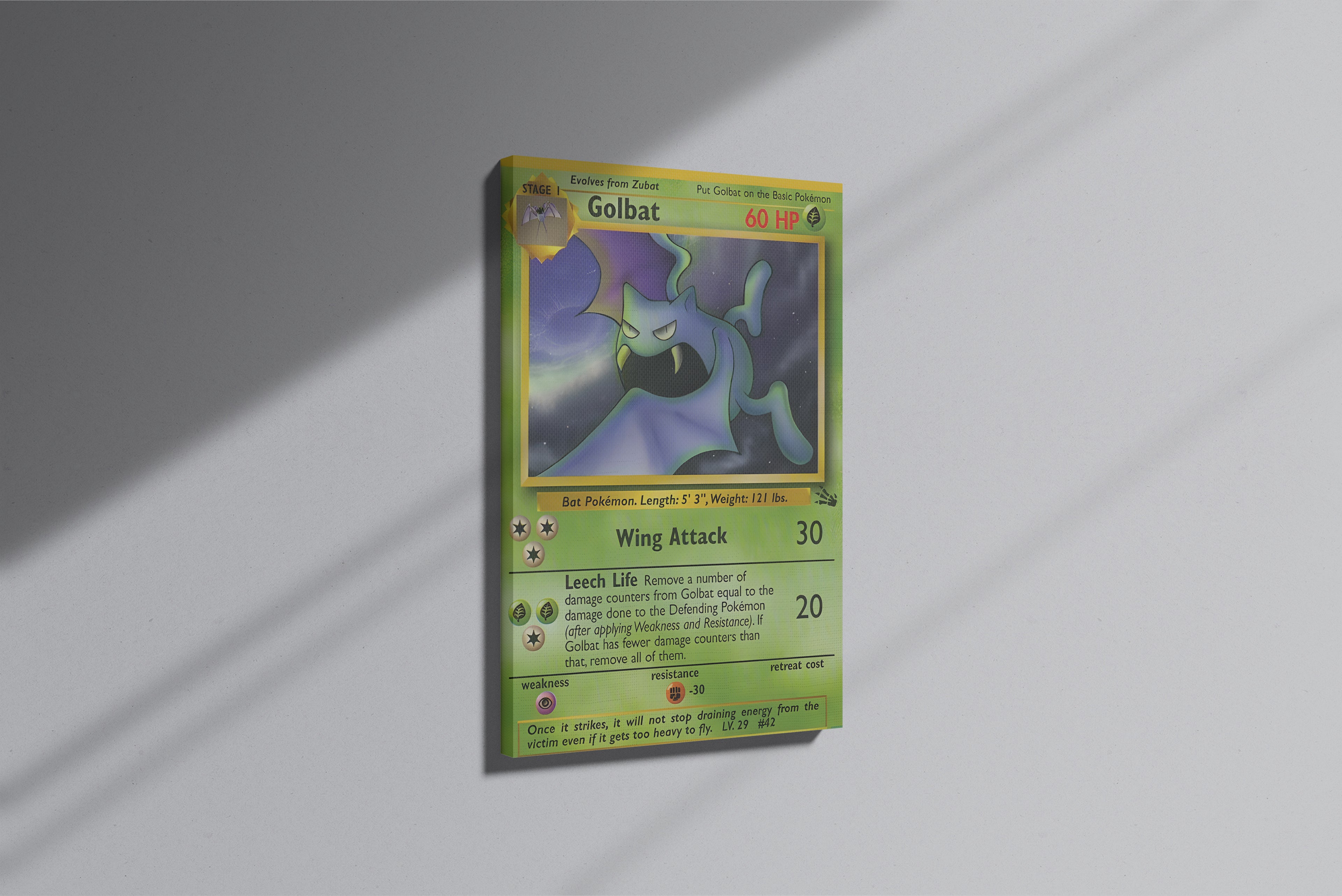 GeekCultcha Pokémon Golbat Premium Canvas Painting Stylish Design