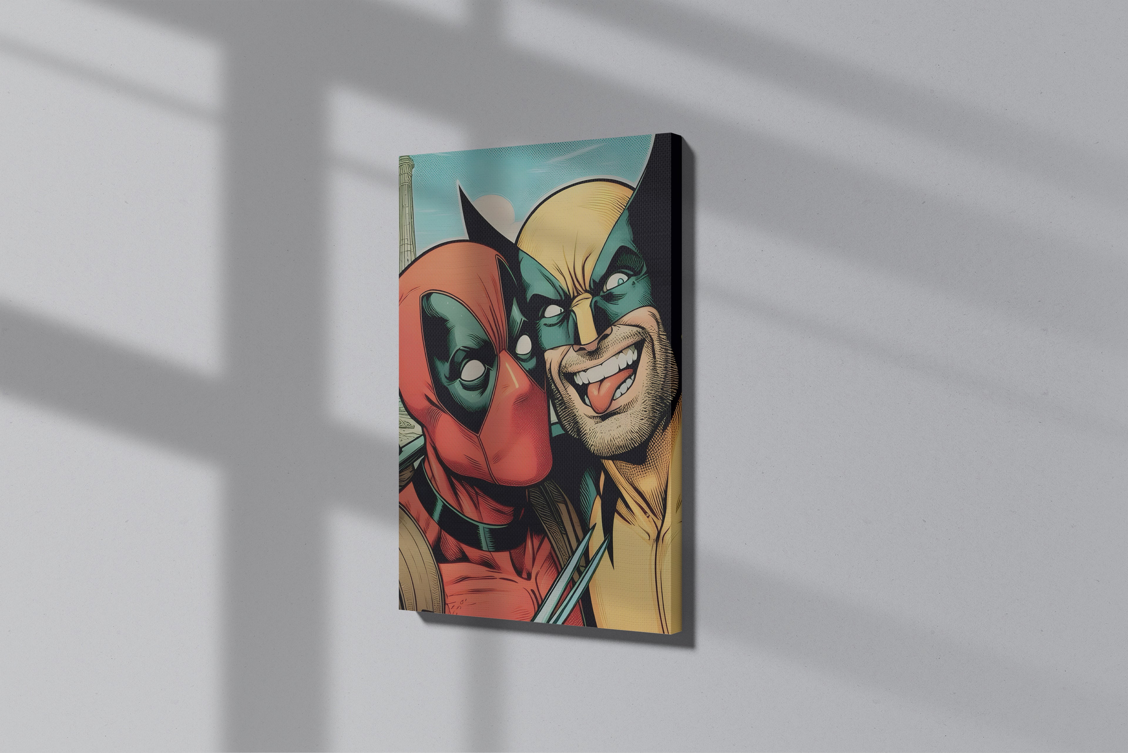 GeekCultcha Marvel Deadpool and Wolverine Premium Canvas Print