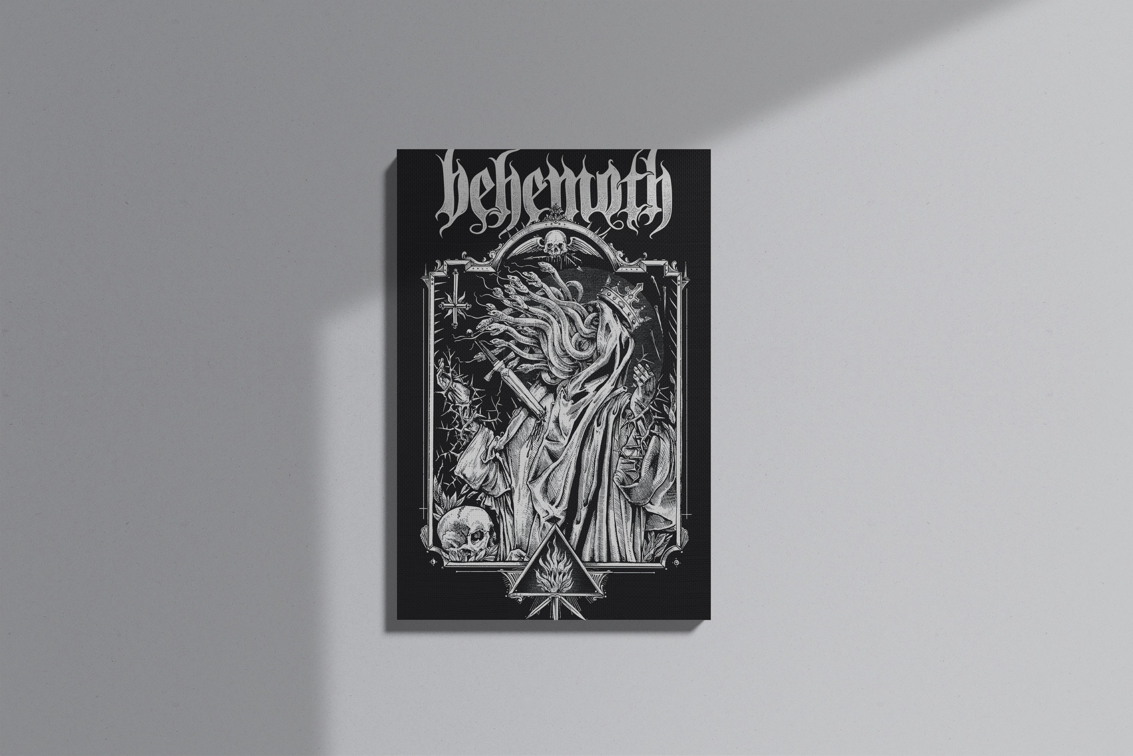 GeekCultcha Behemoth Themed Premium Canvas Painting Gothic Style