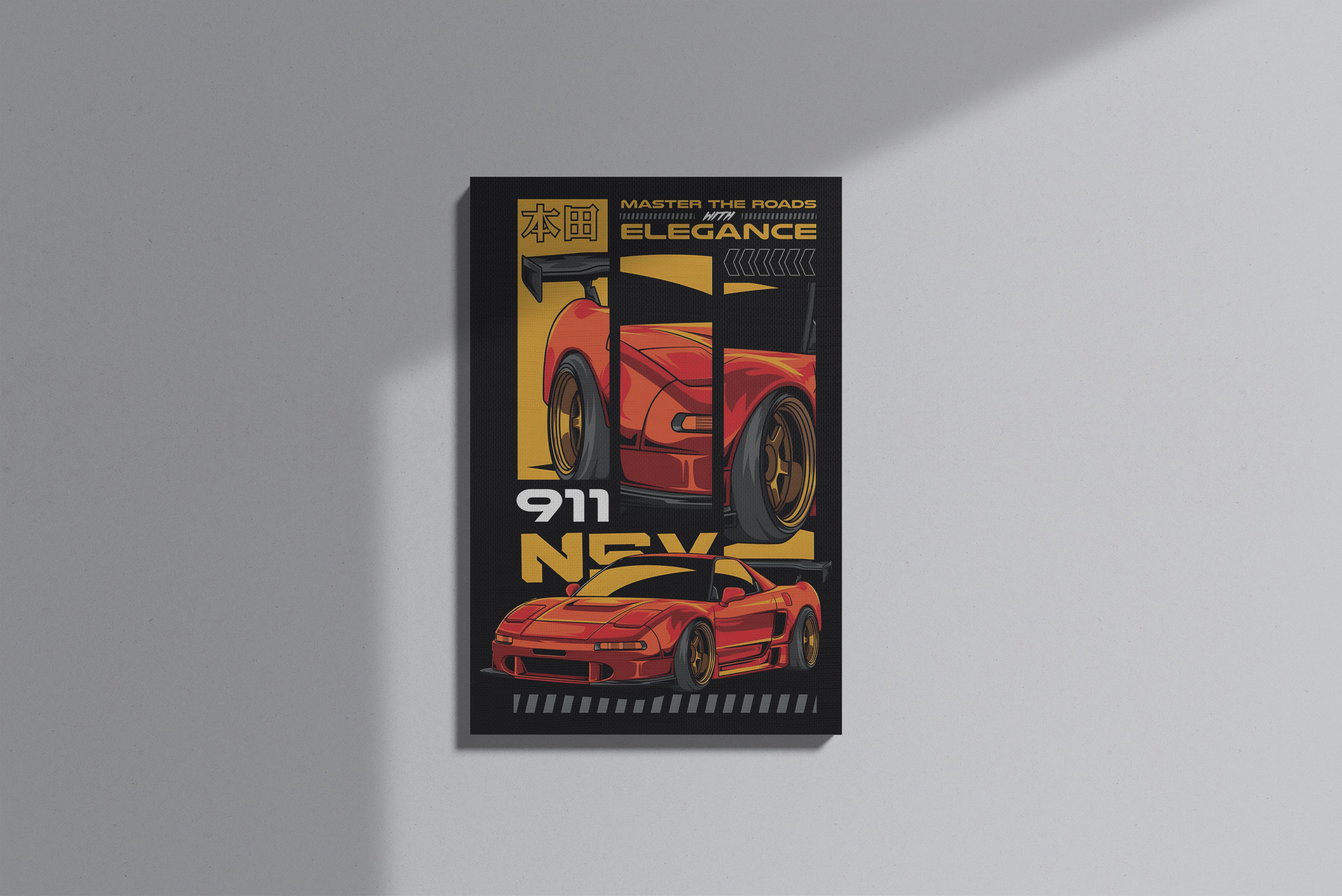 GeekCultcha Master the Roads 911 Elegance Premium Canvas Print