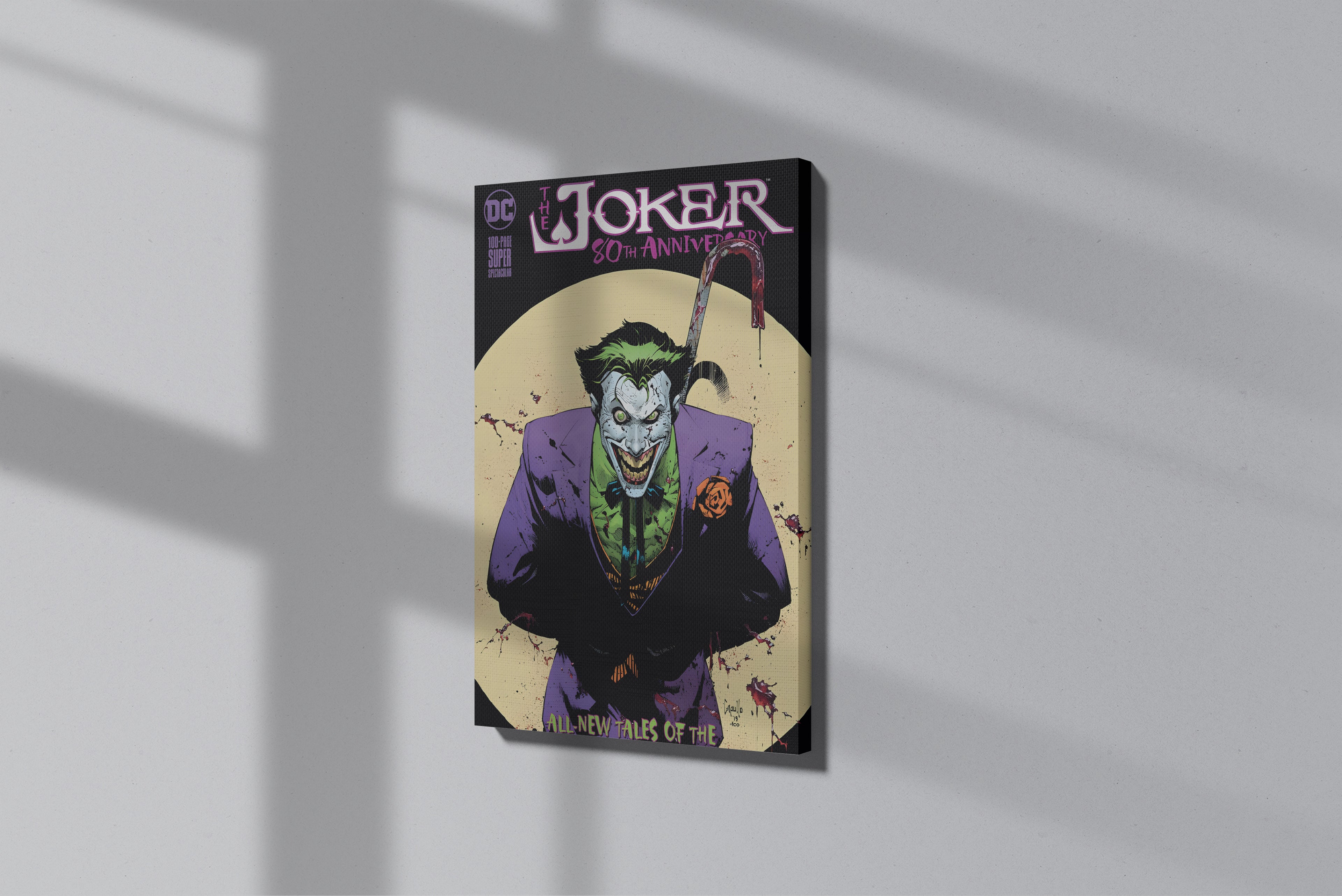 GeekCultcha DC Comics Joker 80th Anniversary Premium Canvas Print