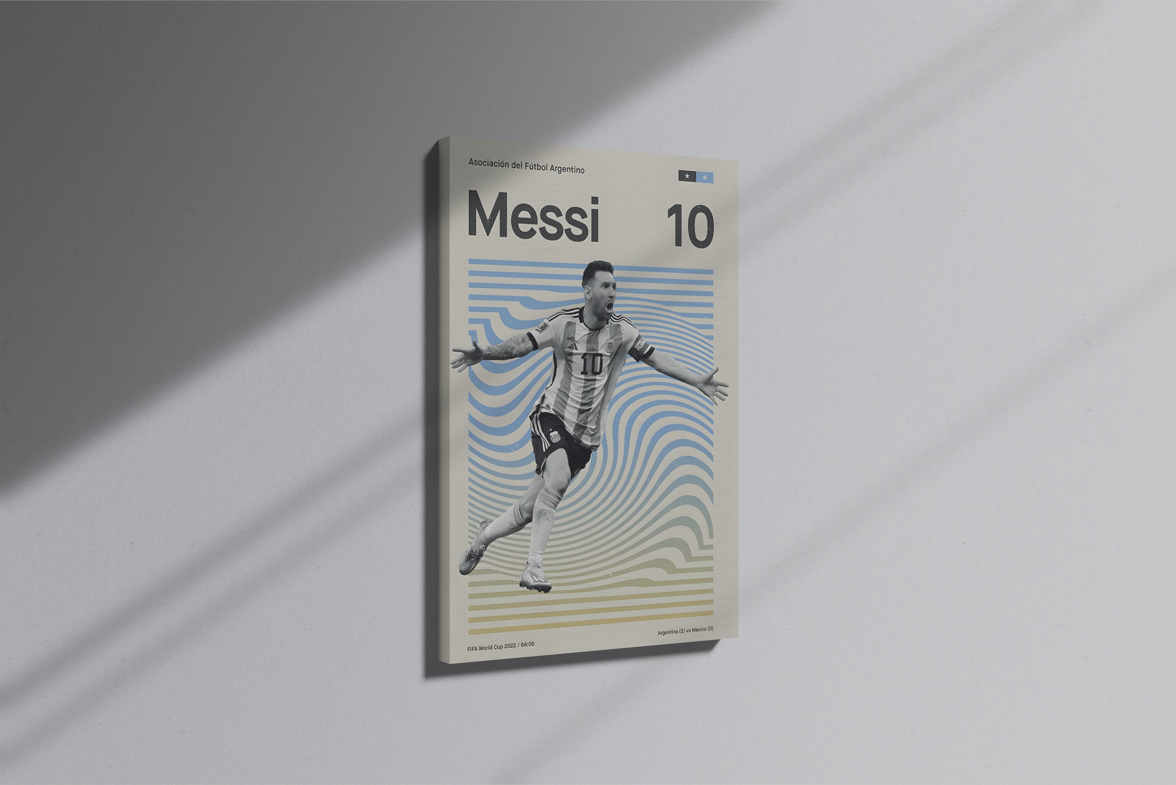 GeekCultcha Asociación del Fútbol Argentino Messi Premium Canvas Print