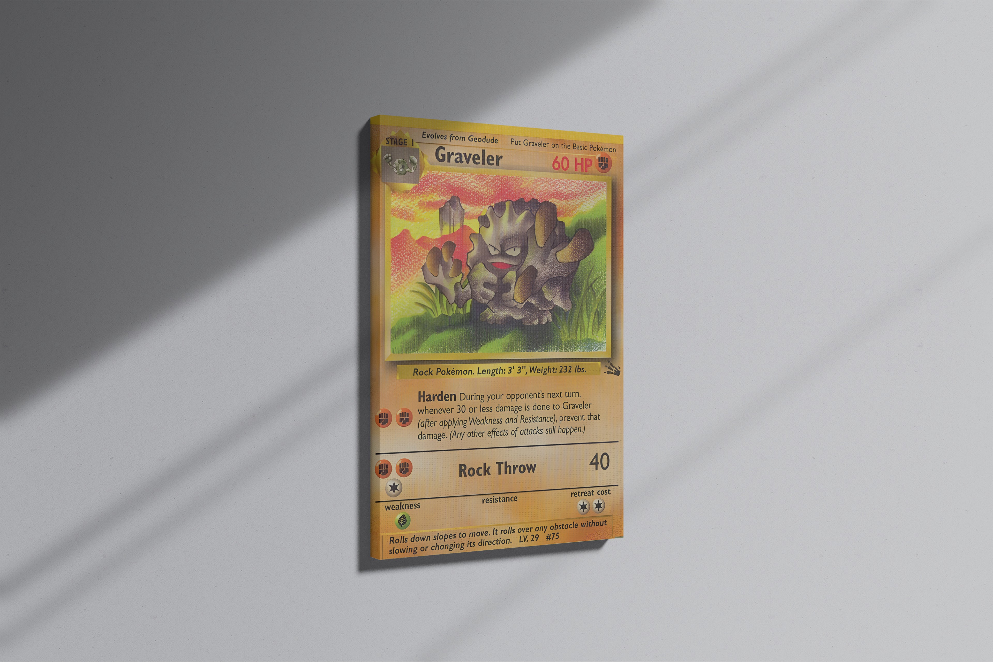 GeekCultcha Pokémon Graveler Premium Canvas Print