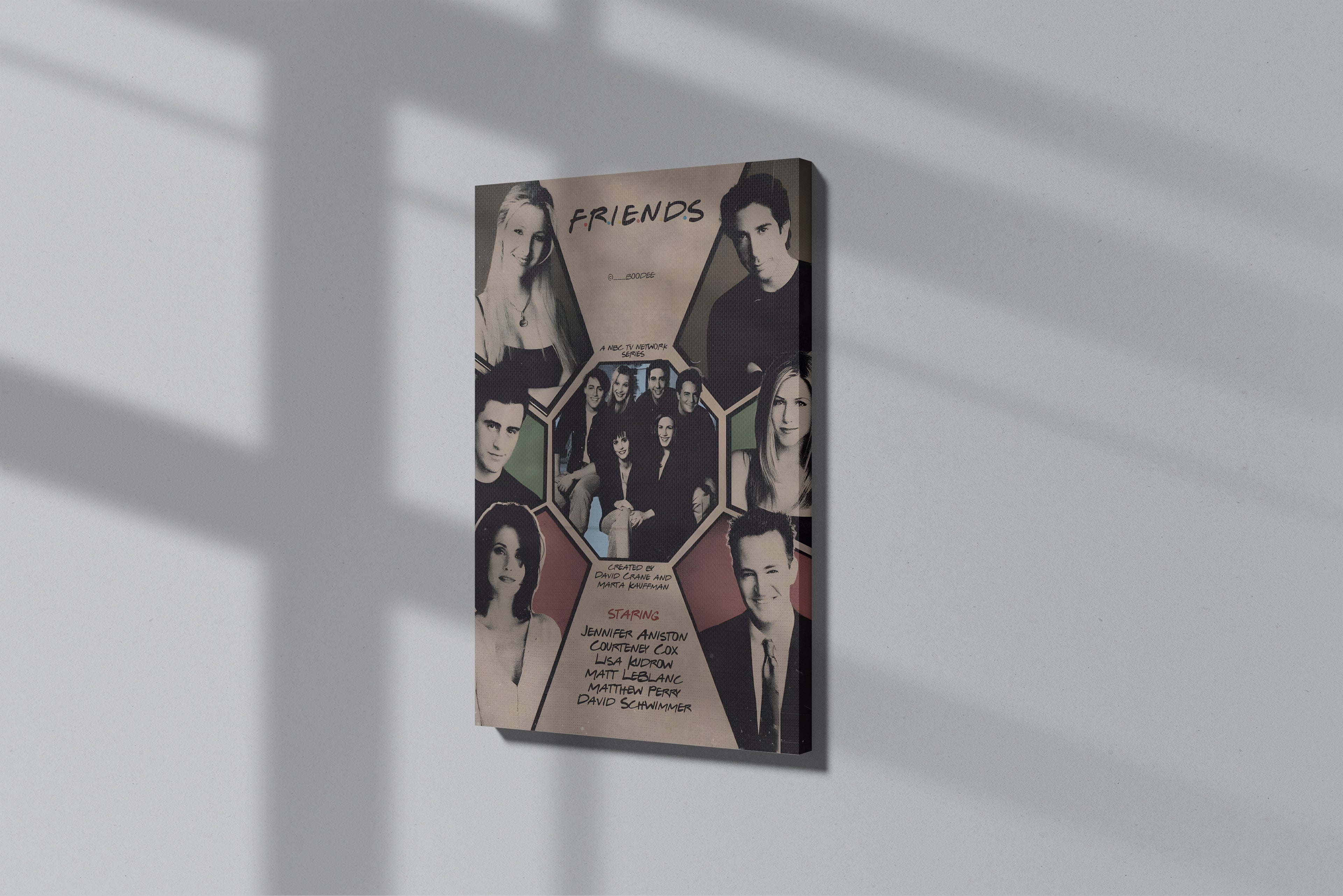 GeekCultcha Friends Collection Canvas Painting Retro Style
