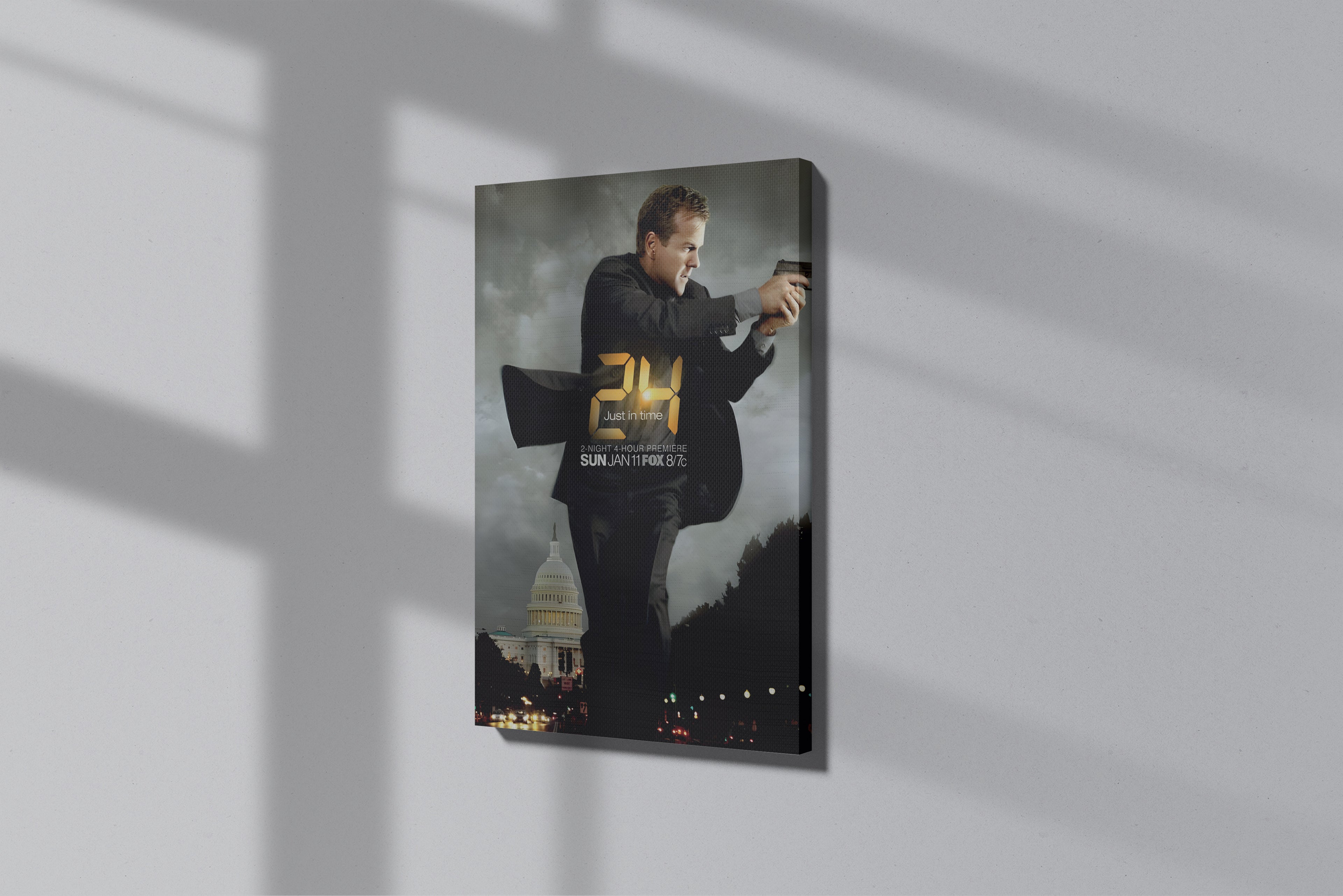 GeekCultcha 24 Series Jack Bauer Premium Canvas Painting