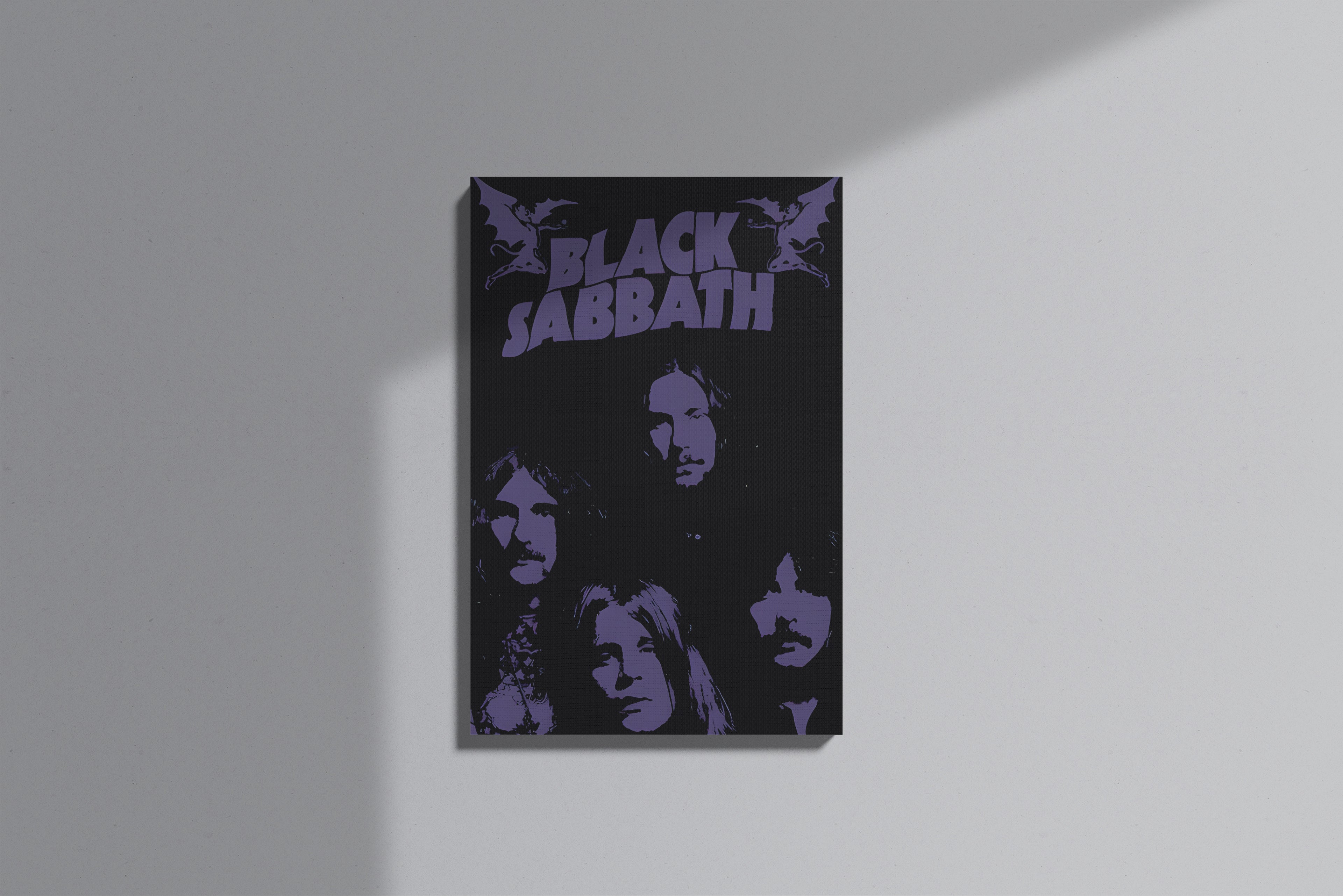 GeekCultcha Black Sabbath Premium Canvas Print Retro Style