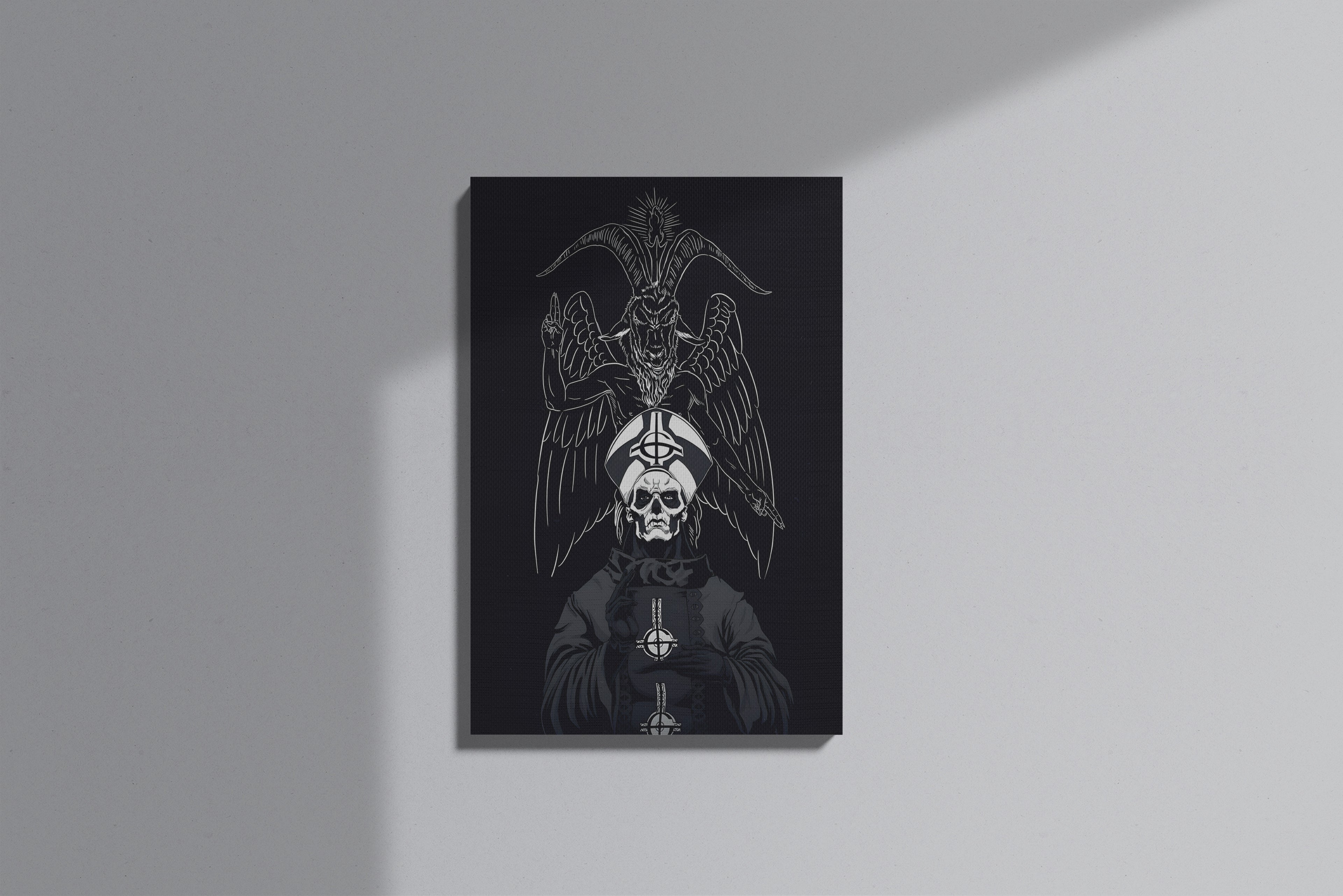 GeekCultcha Ghost Baphomet Premium Canvas Print
