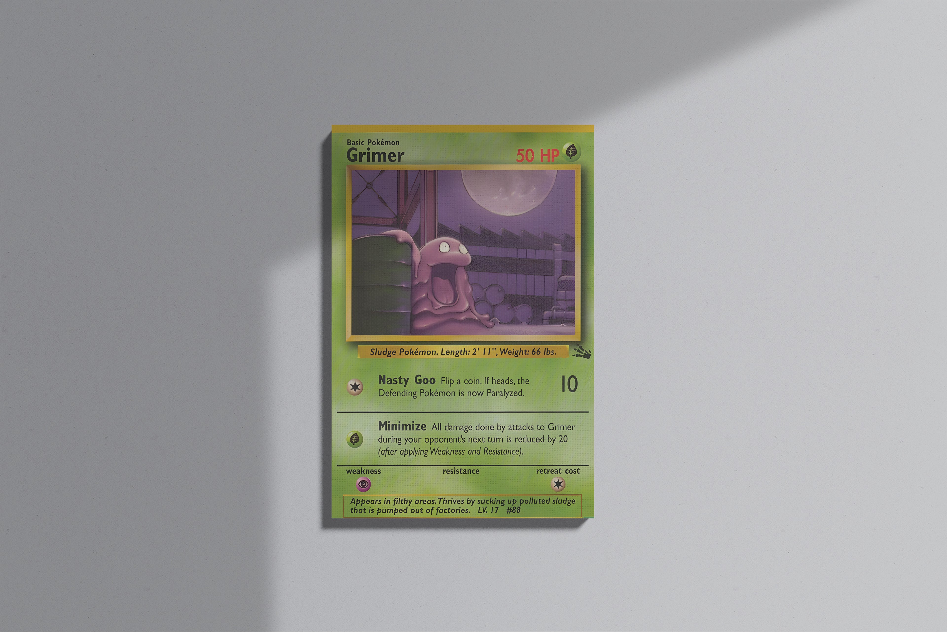 GeekCultcha Pokémon Grimer Themed Premium Canvas Painting