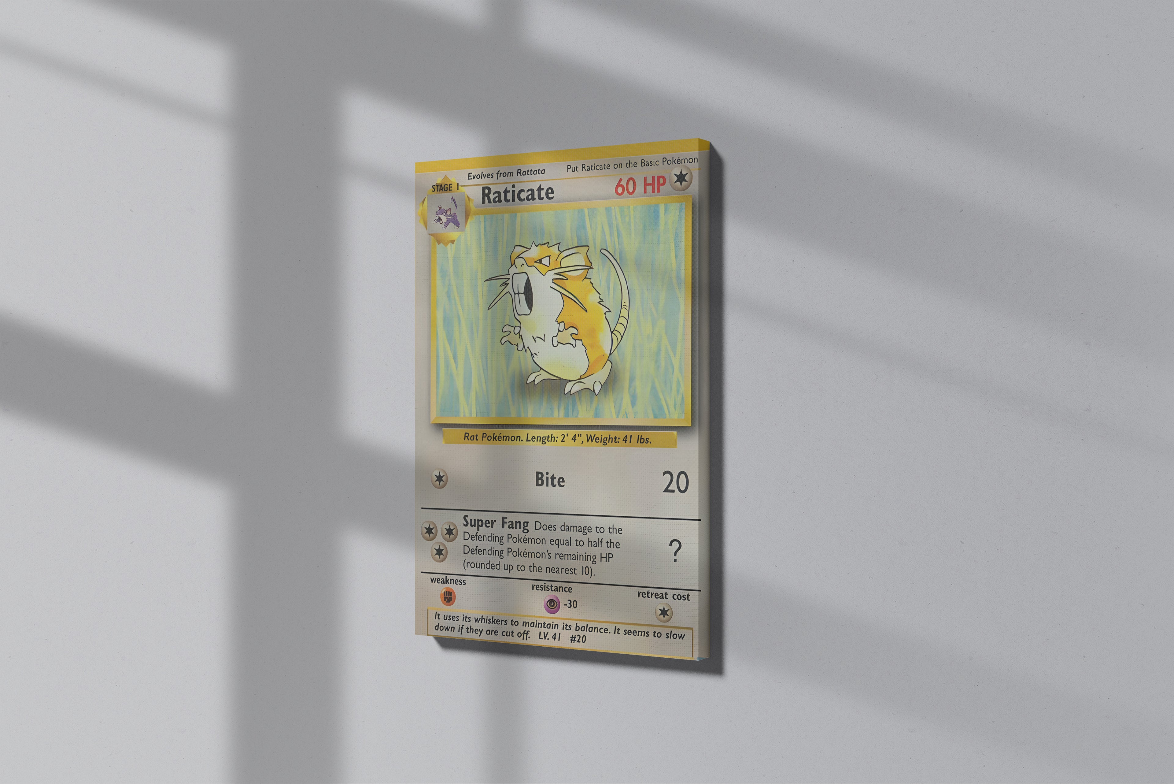 GeekCultcha Pokémon Raticate Premium Canvas Print
