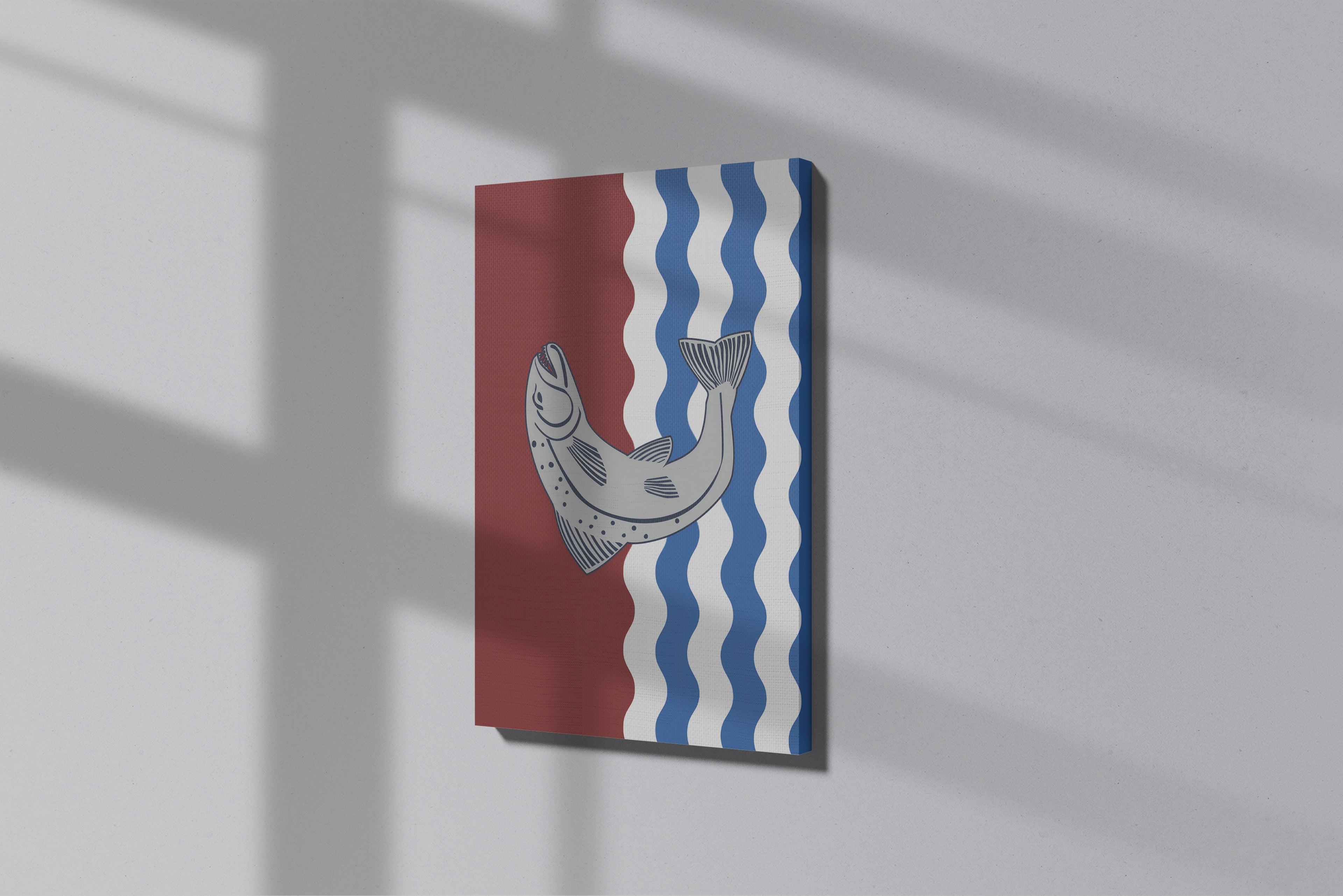 GeekCultcha Sea Theme Fish Design Premium Canvas Painting