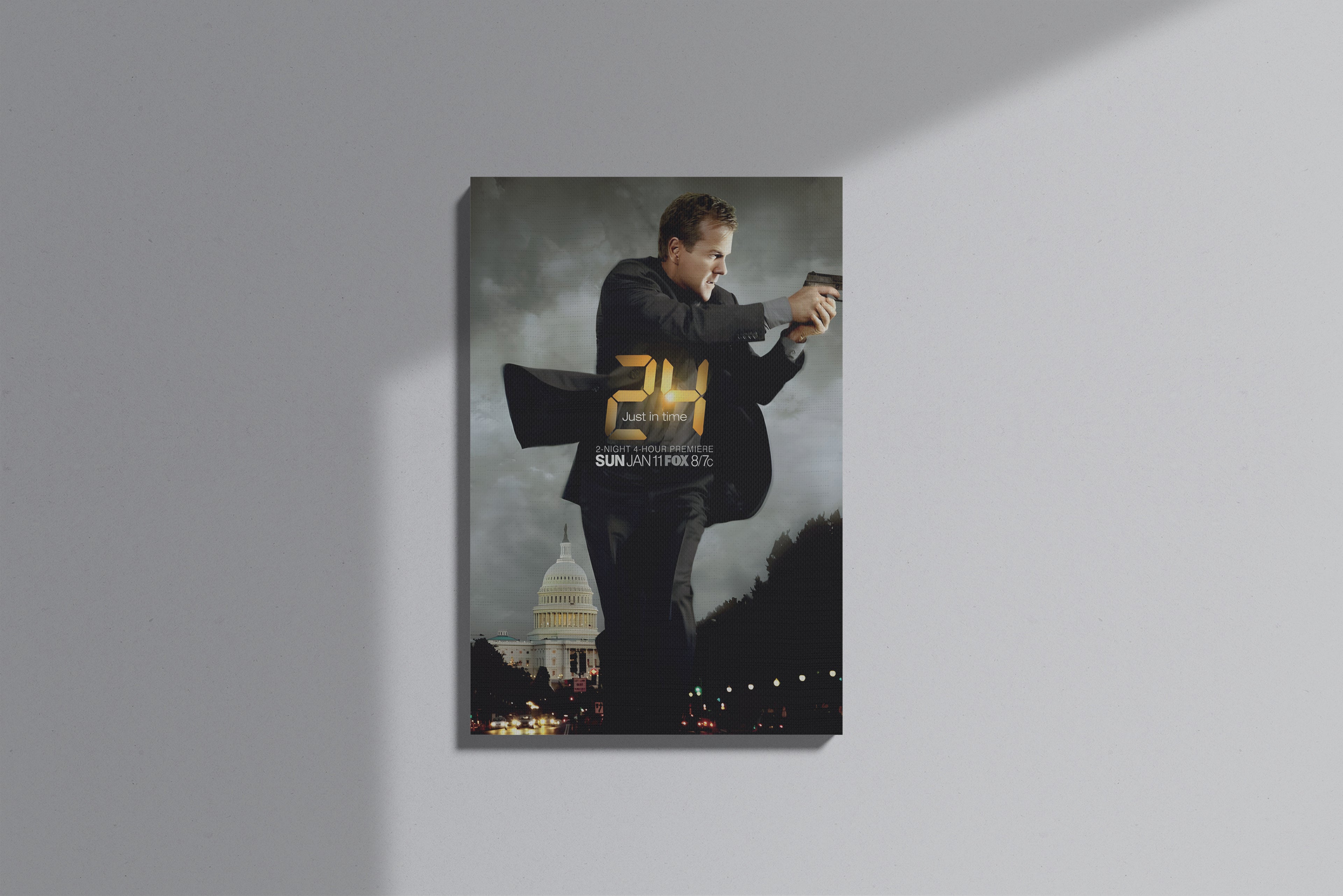 GeekCultcha 24 Series Jack Bauer Premium Canvas Painting