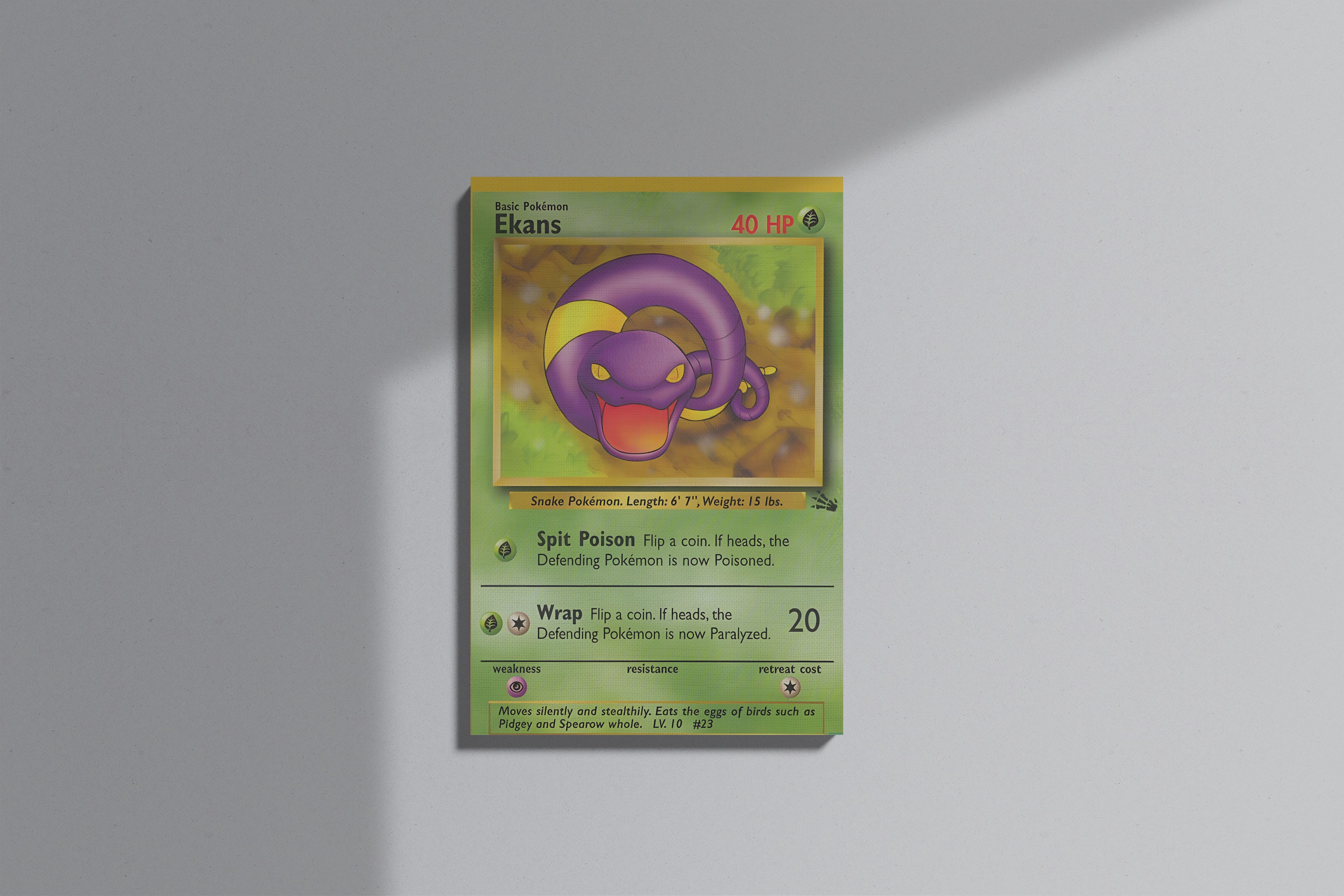 GeekCultcha Pokémon Ekans Premium Canvas Print