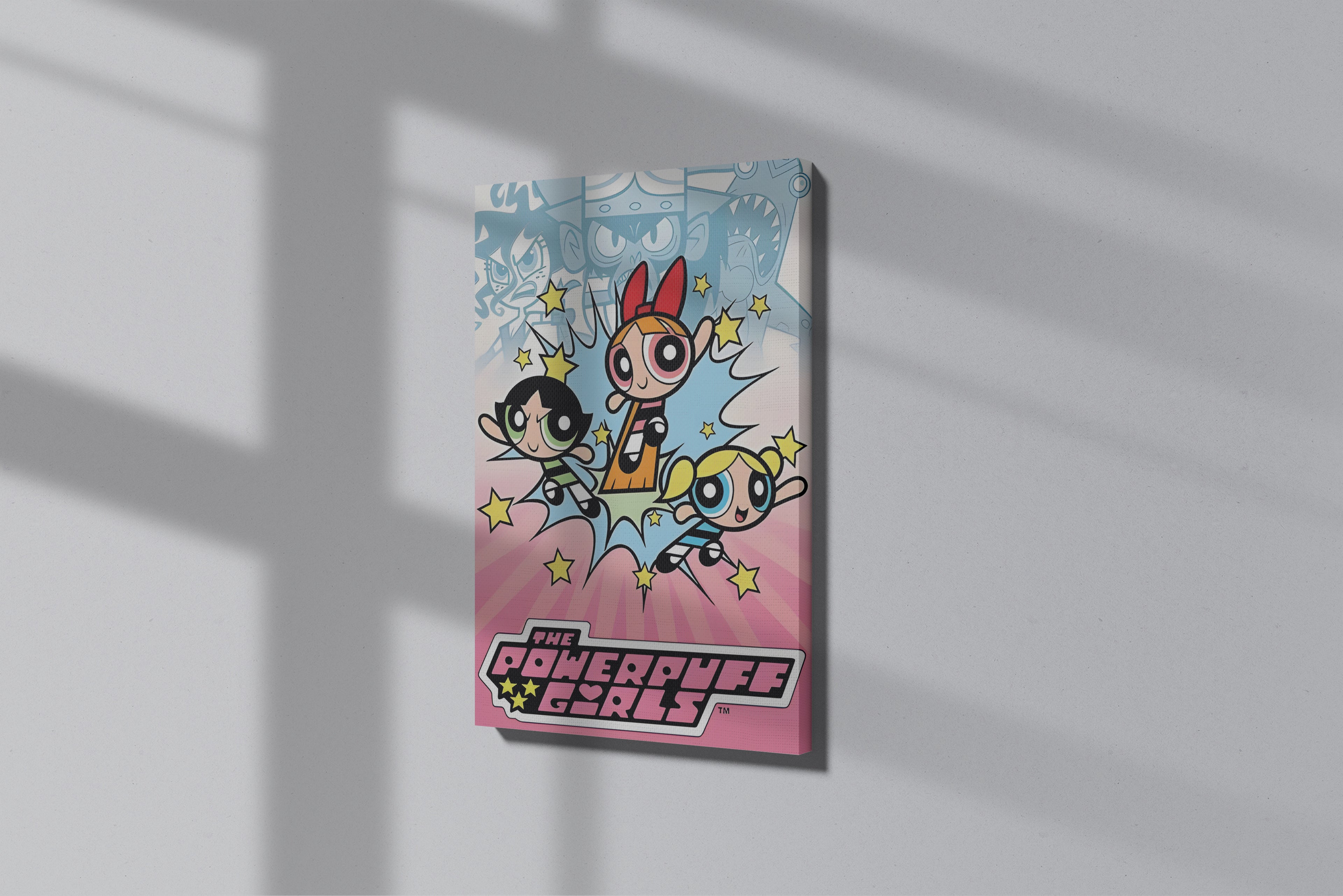 GeekCultcha The Powerpuff Girls Blossom Bubbles Buttercup Premium Canvas Print