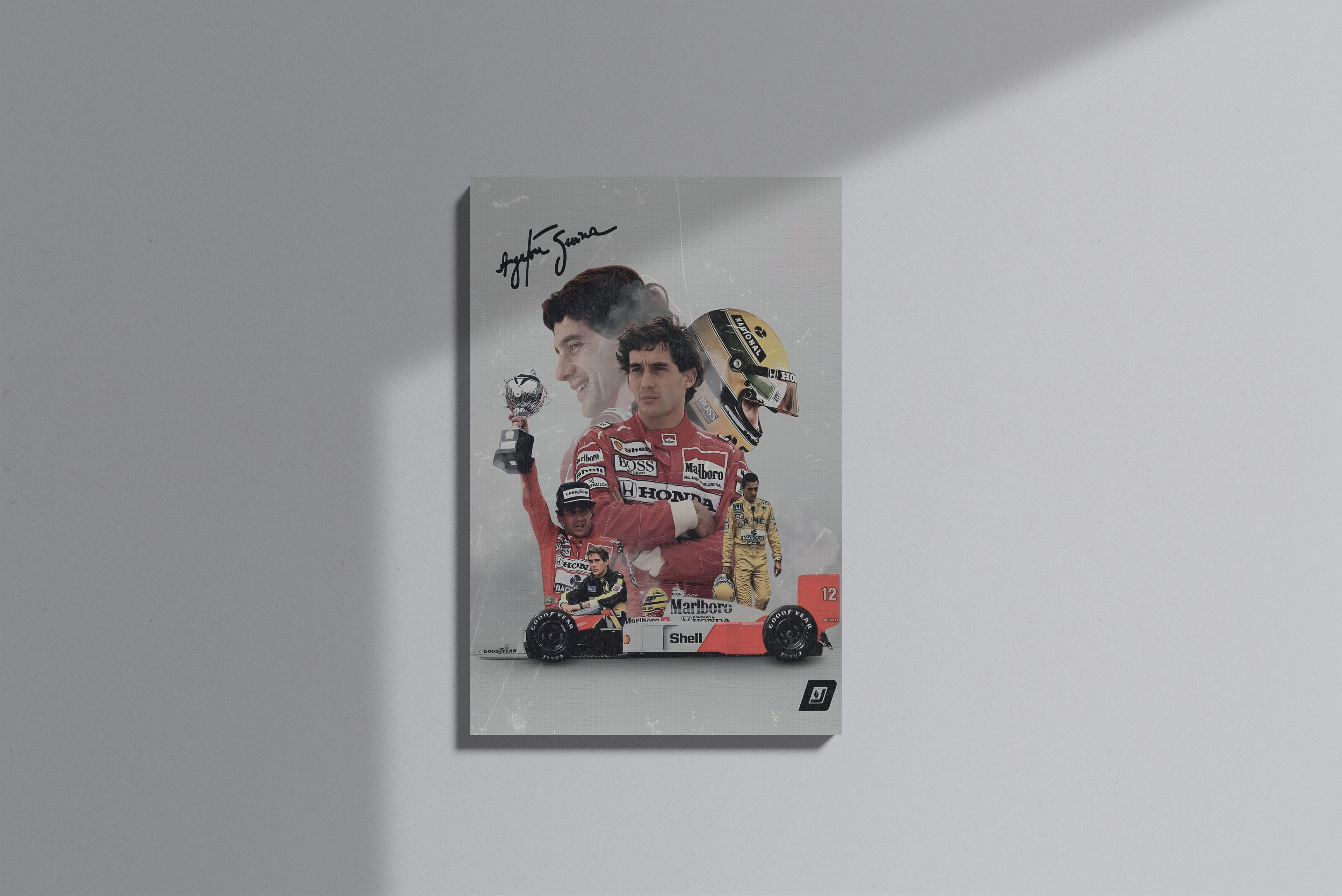 GeekCultcha Formula 1 Ayrton Senna Premium Canvas Print