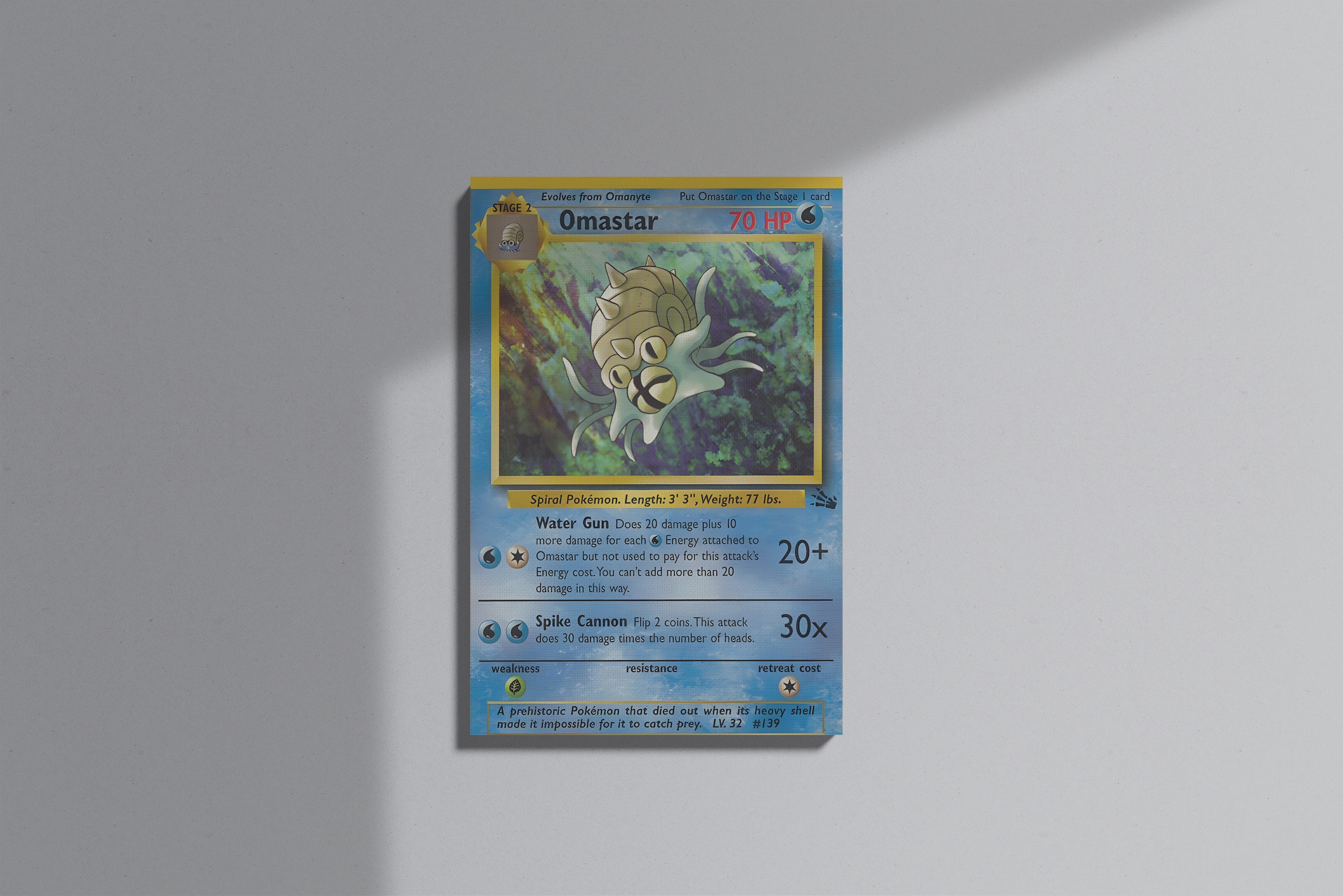 GeekCultcha Pokémon Omastar Premium Canvas Print