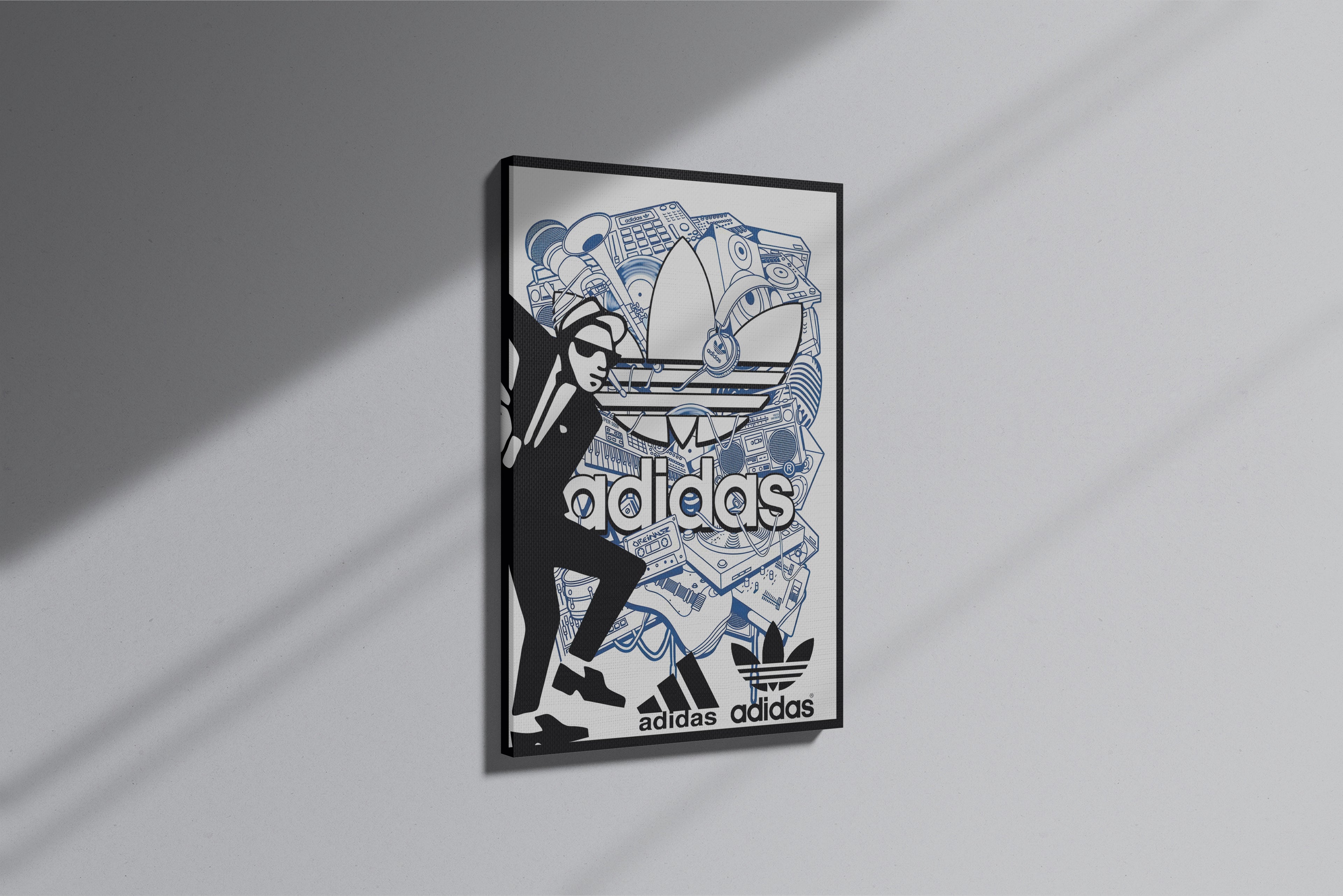 GeekCultcha Adidas Music Themed Premium Canvas Painting