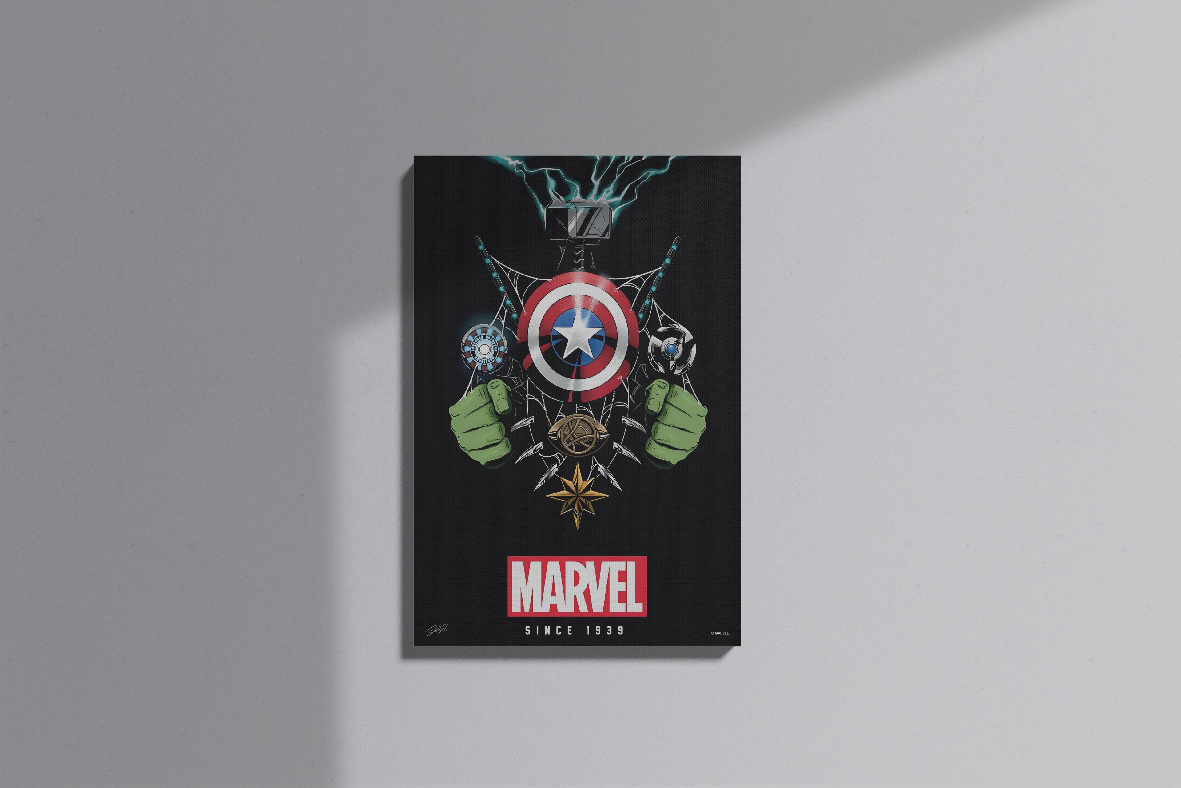 GeekCultcha Marvel Avengers Ensemble Premium Canvas Print