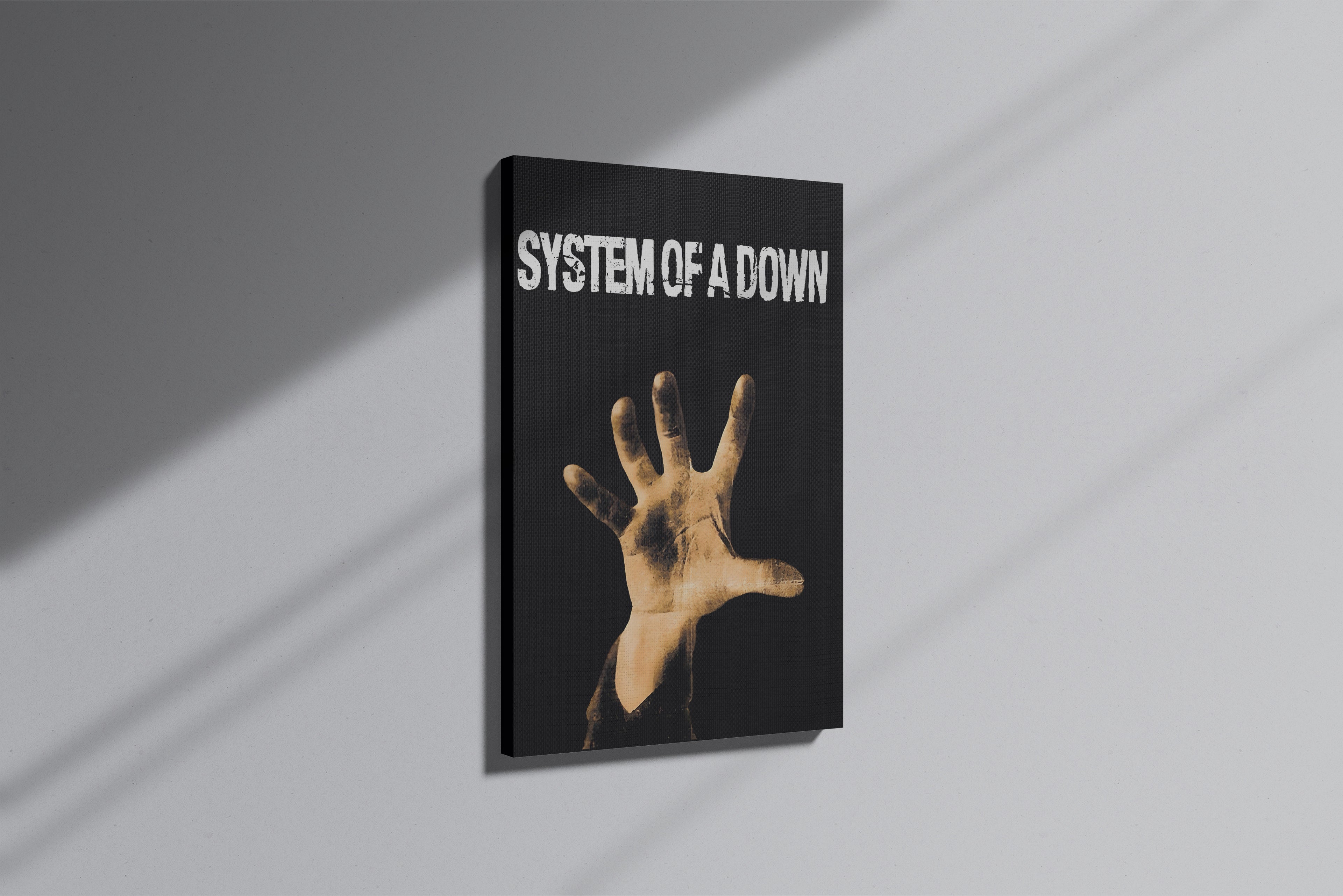 GeekCultcha System of a Down Hand Gesture Design Premium Canvas Painting