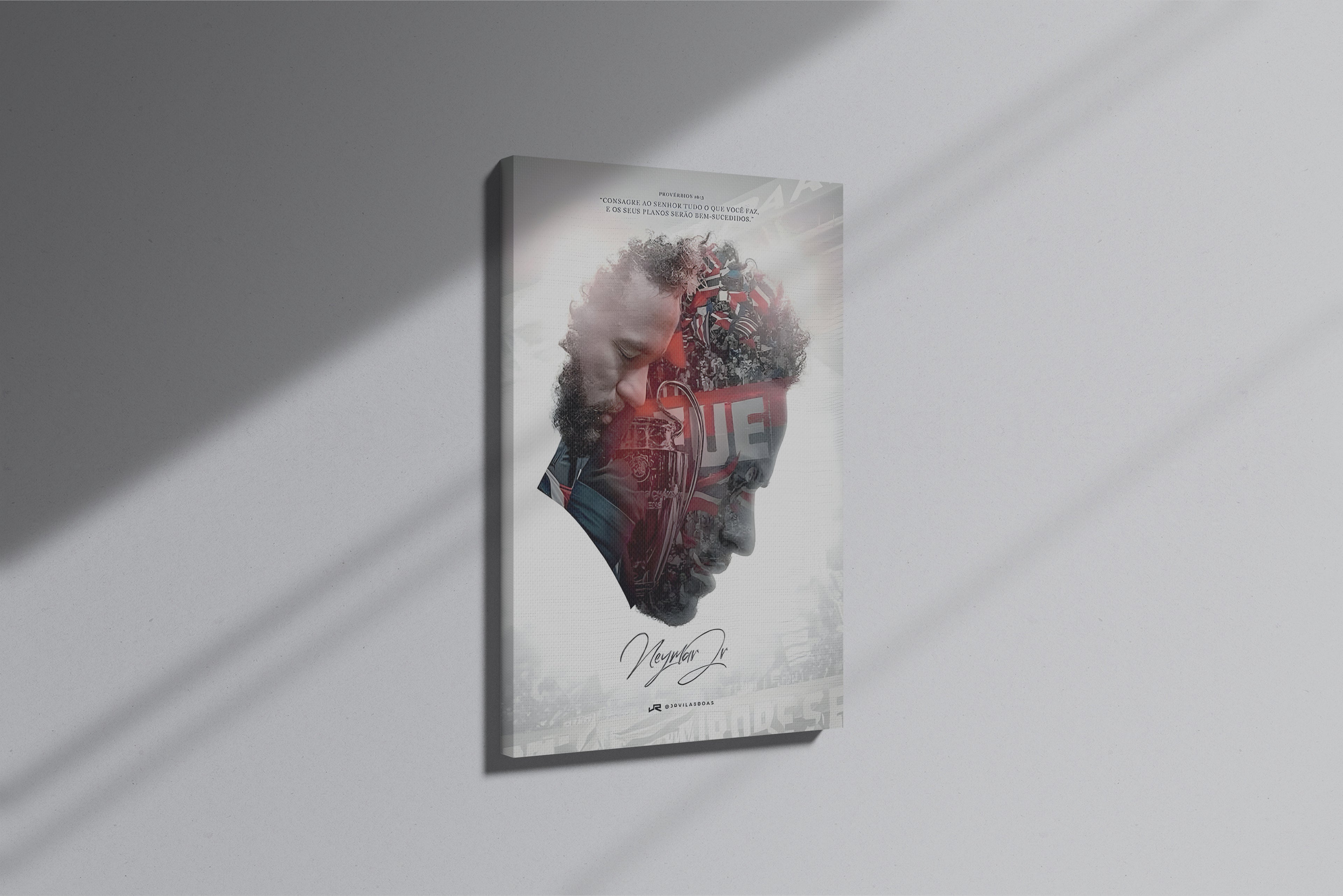 GeekCultcha Neymar Jr Football Player Premium Canvas Painting