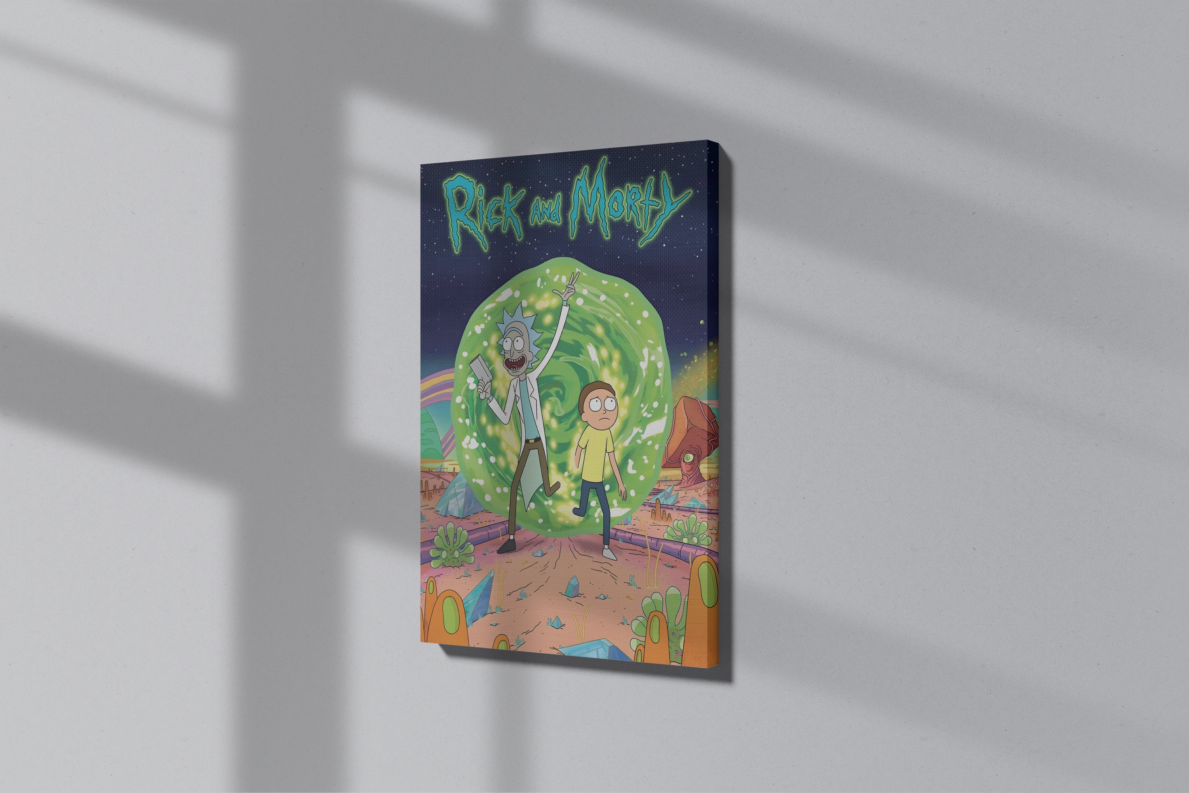 GeekCultcha Rick and Morty Portal Premium Canvas Print