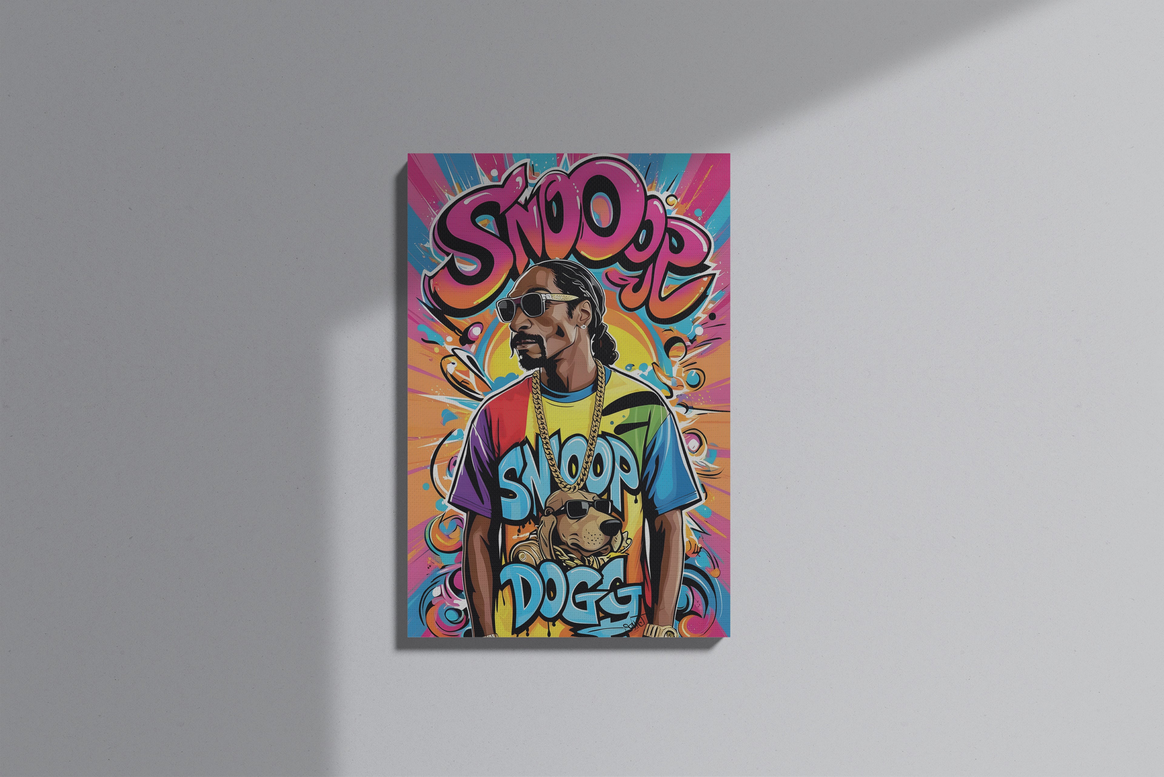 GeekCultcha Snoop Dogg Colorful Design Premium Canvas Painting
