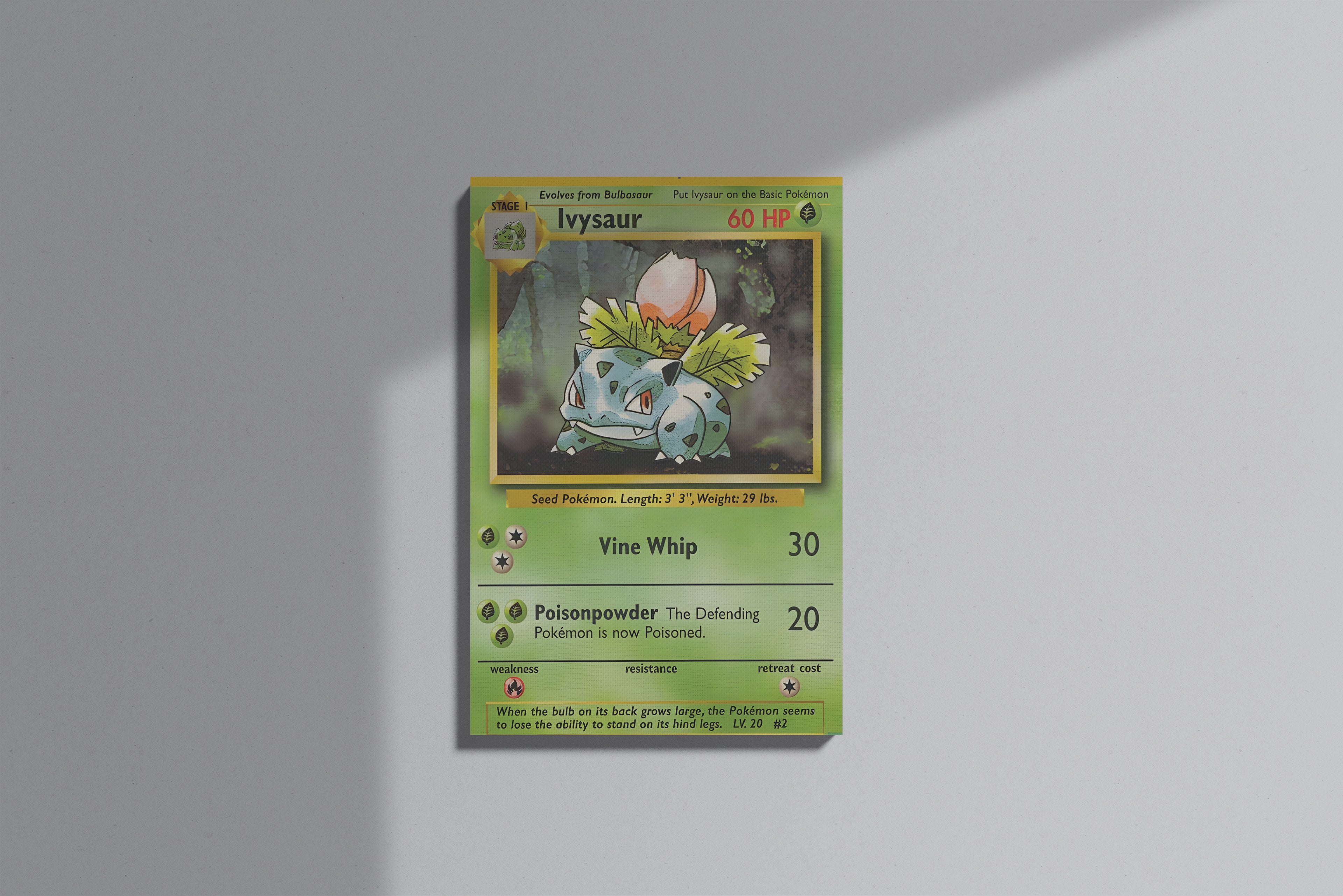 GeekCultcha Pokémon Ivysaur Premium Canvas Print