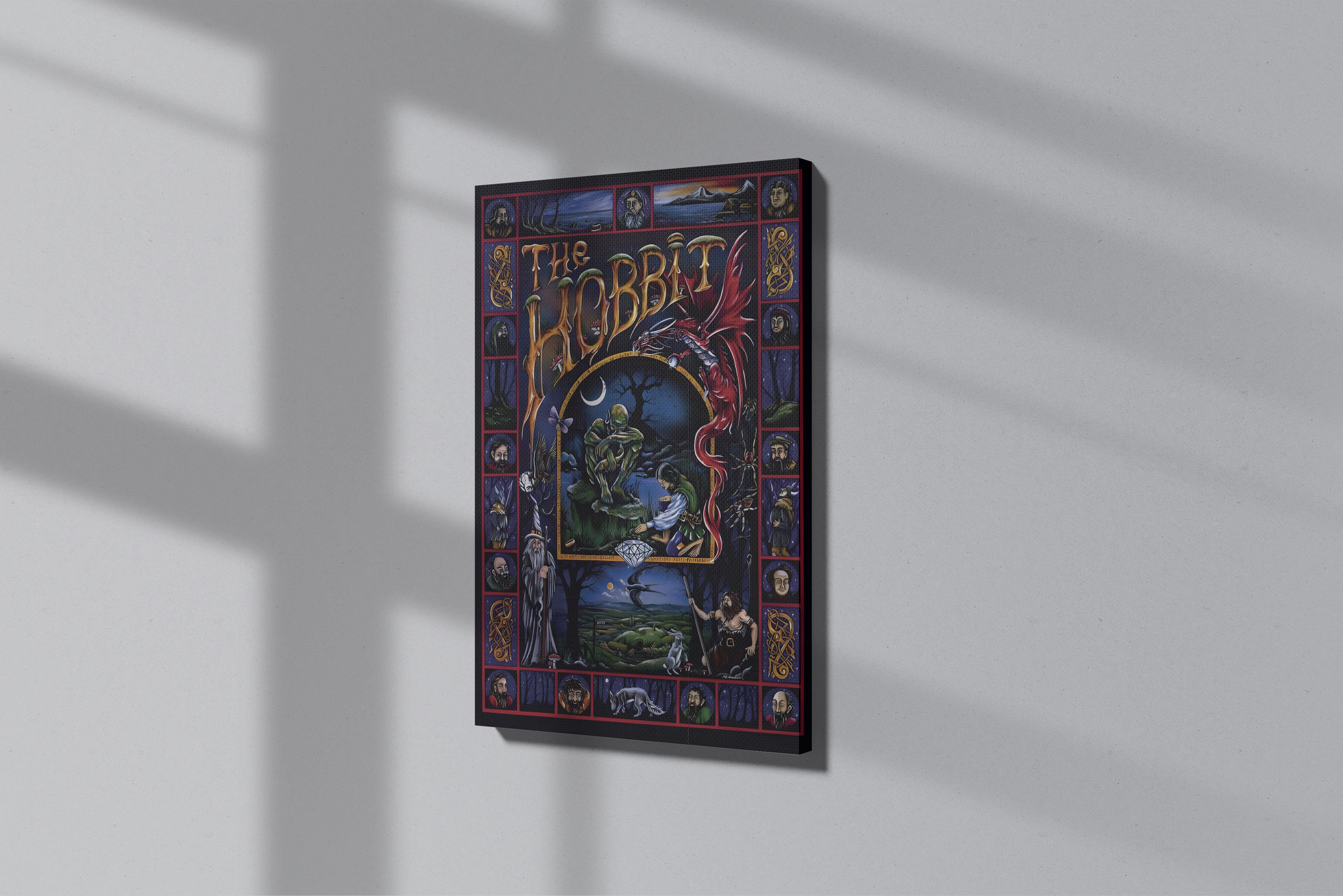 GeekCultcha The Hobbit Gandalf Themed Premium Canvas Painting