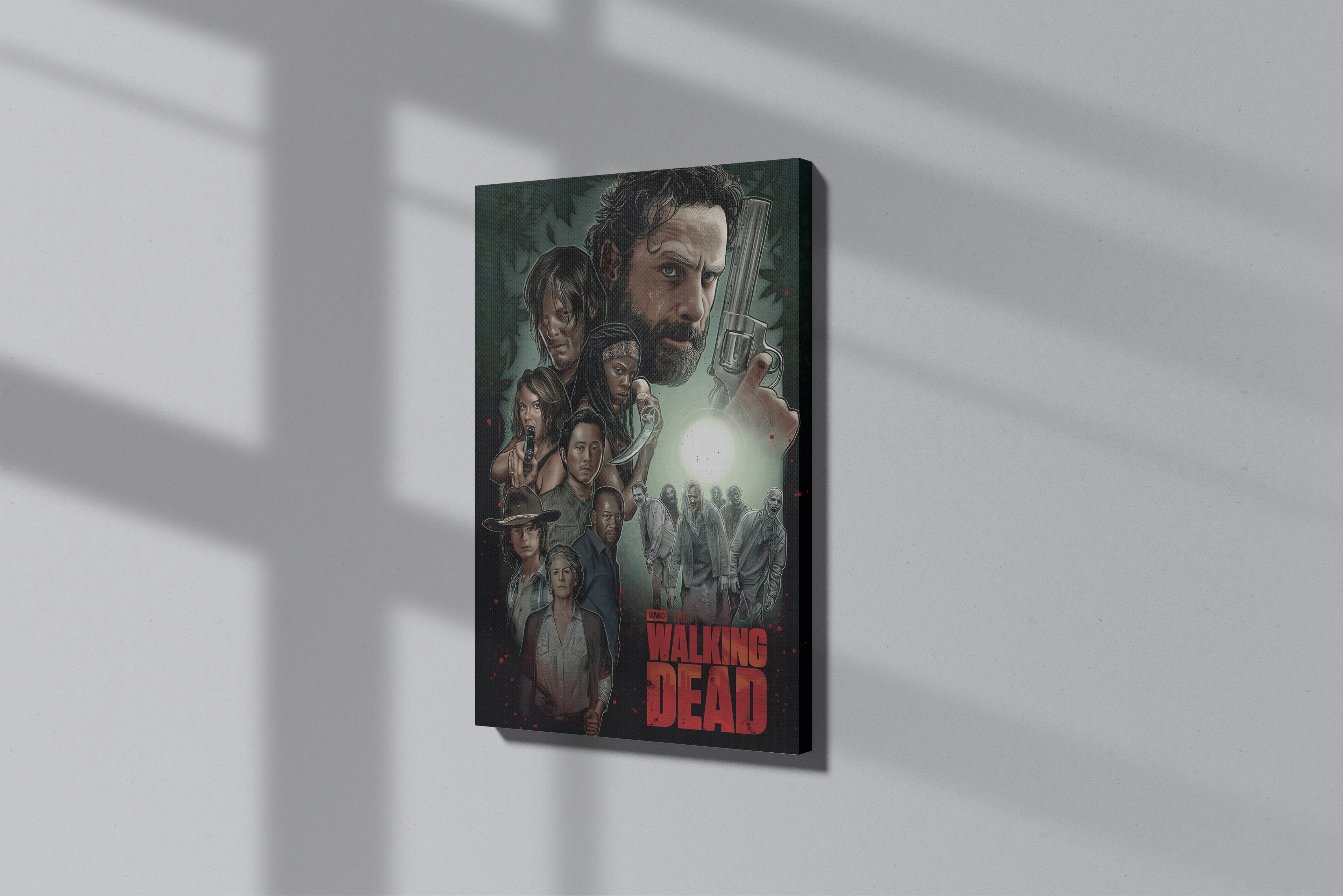 GeekCultcha The Walking Dead Character Themed Premium Canvas Print