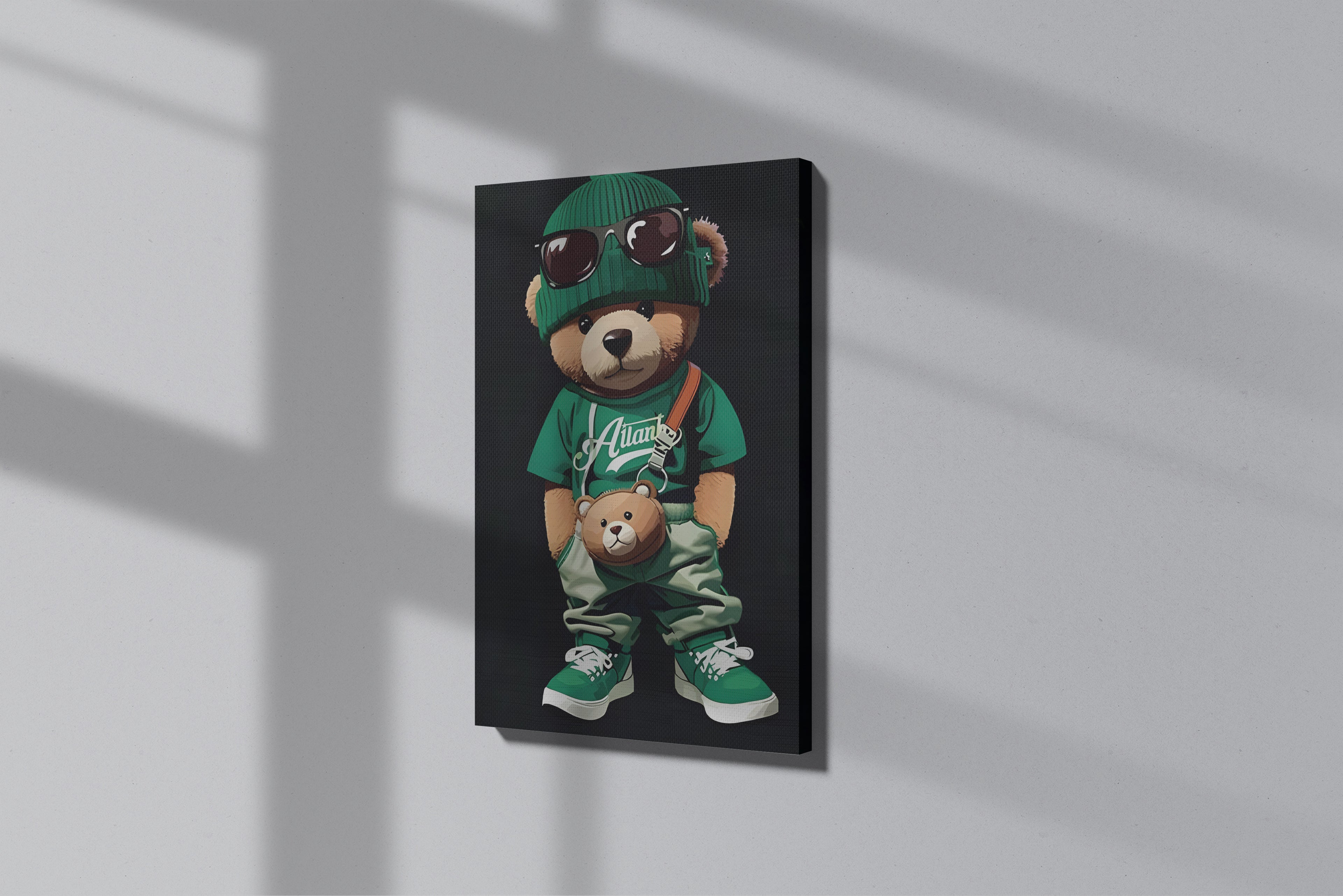 GeekCultcha Teddy Bear Streetwear Premium Canvas Print