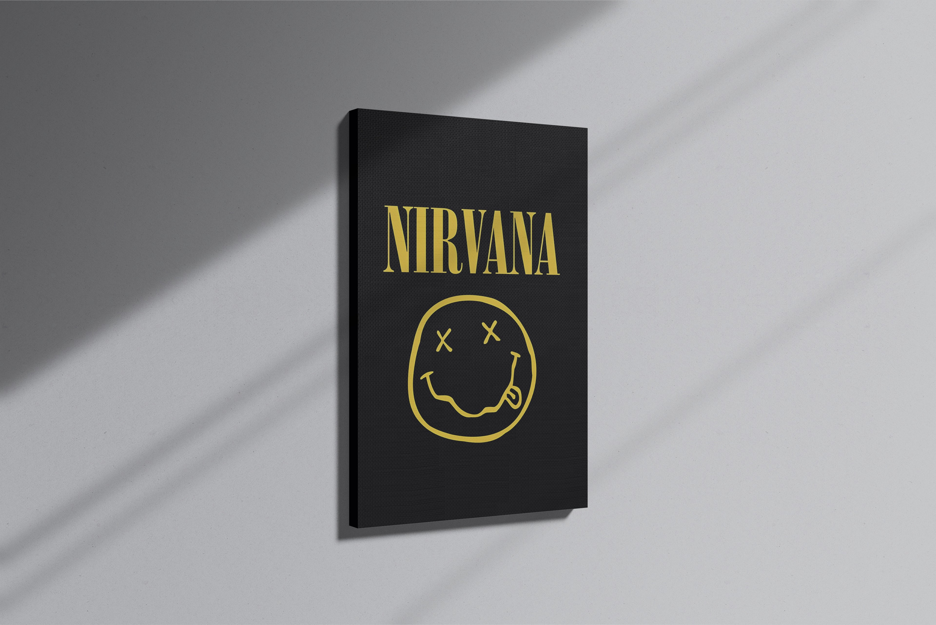 GeekCultcha Nirvana Smiley Design Premium Canvas Painting